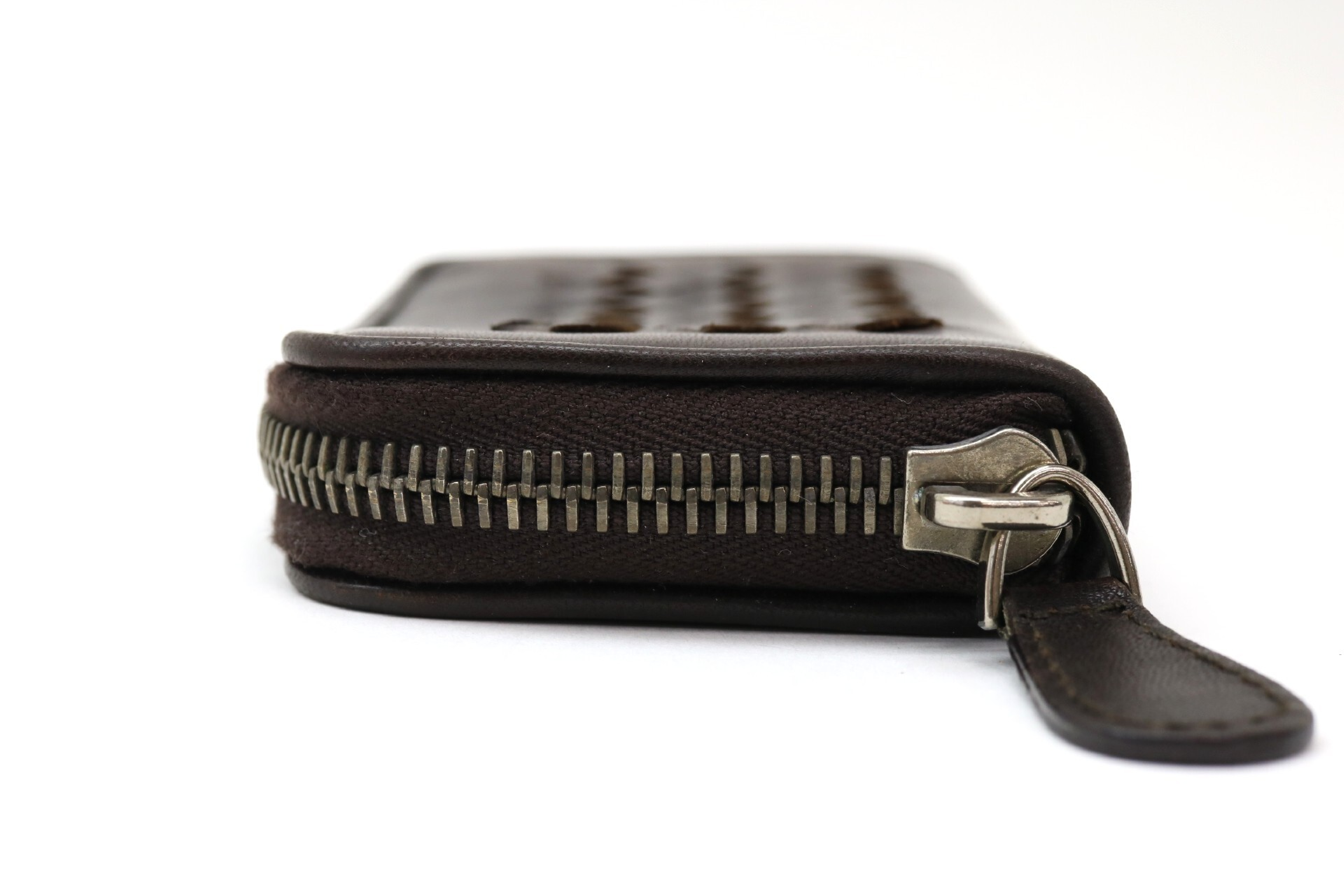 Intrecciato Leather Coin Case — view 4