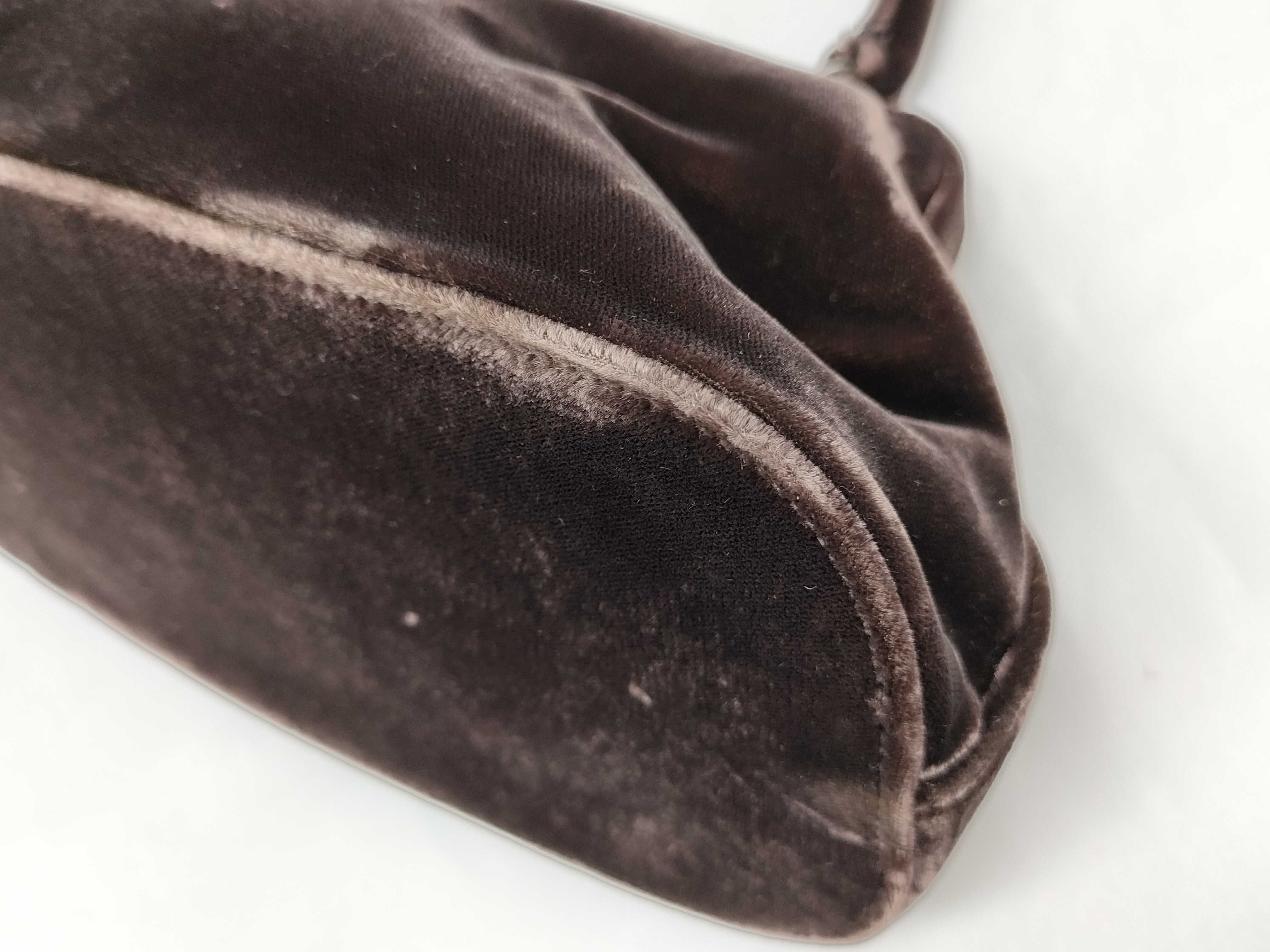 velour handbag, clasp-closure handbag — view 6