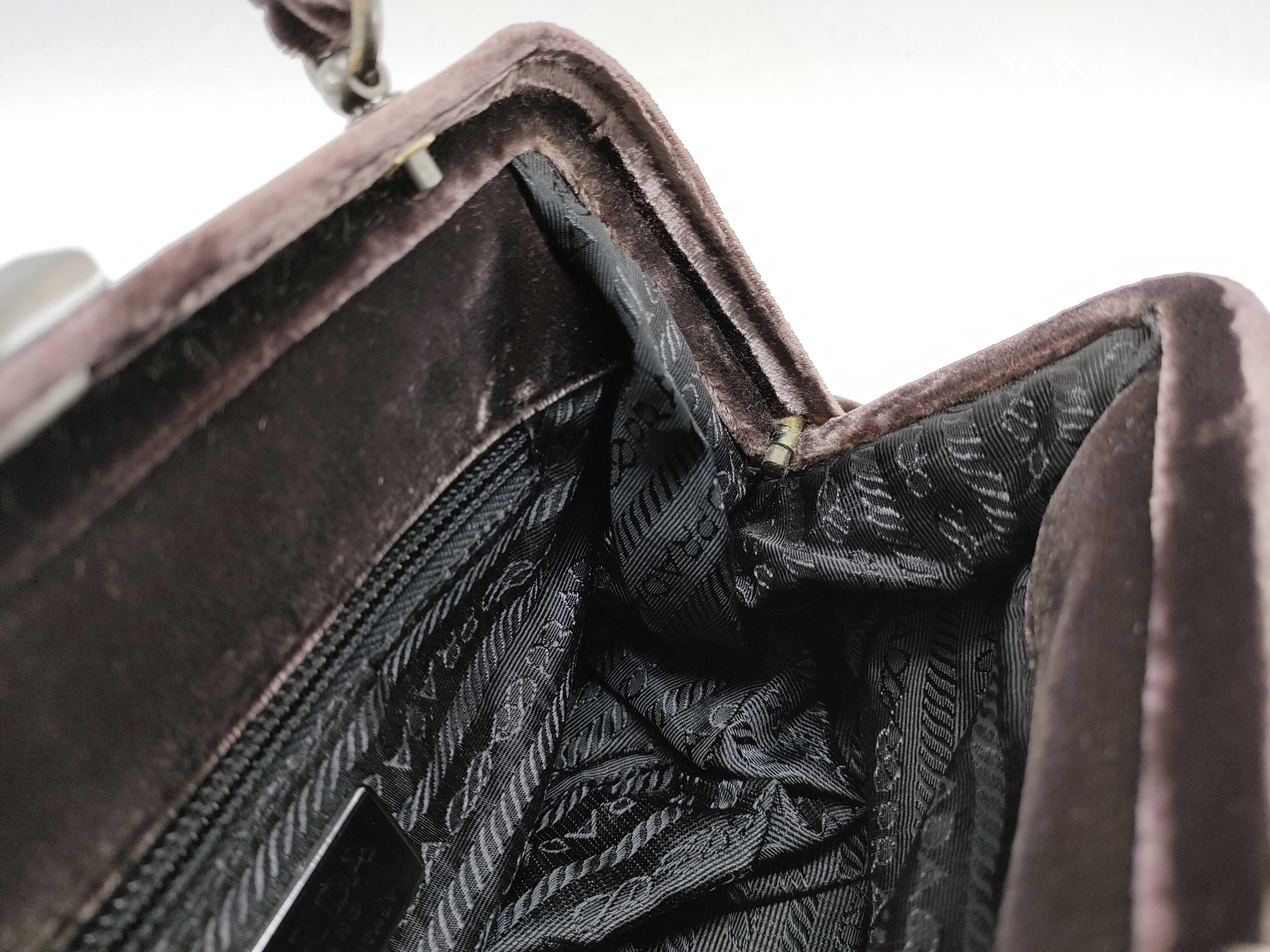 velour handbag, clasp-closure handbag — view 8