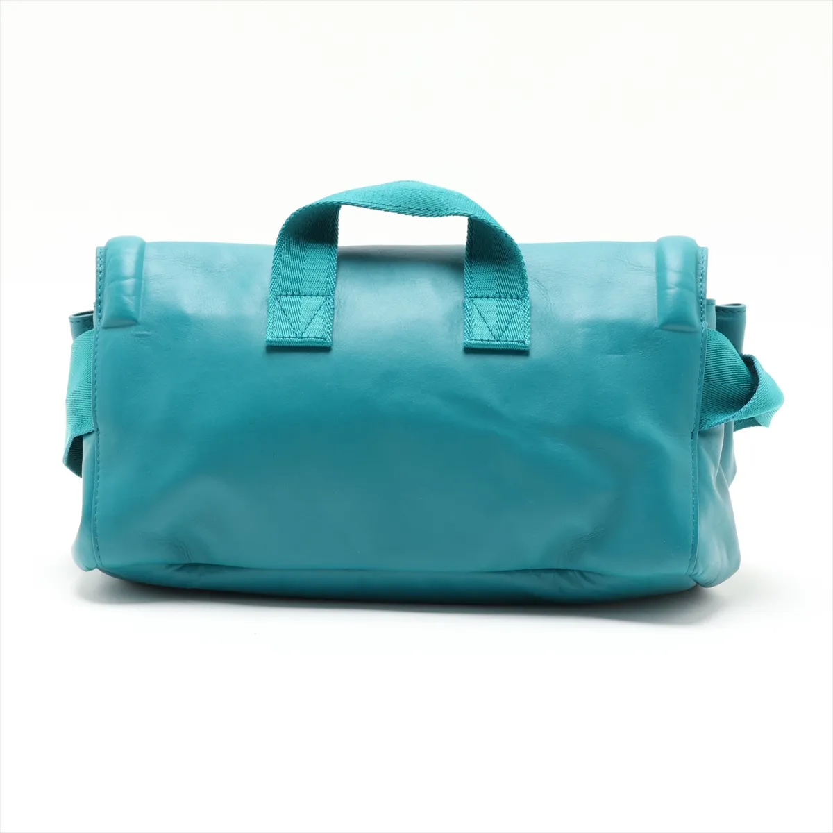 Beak Leather Body Bag, Green — view 2