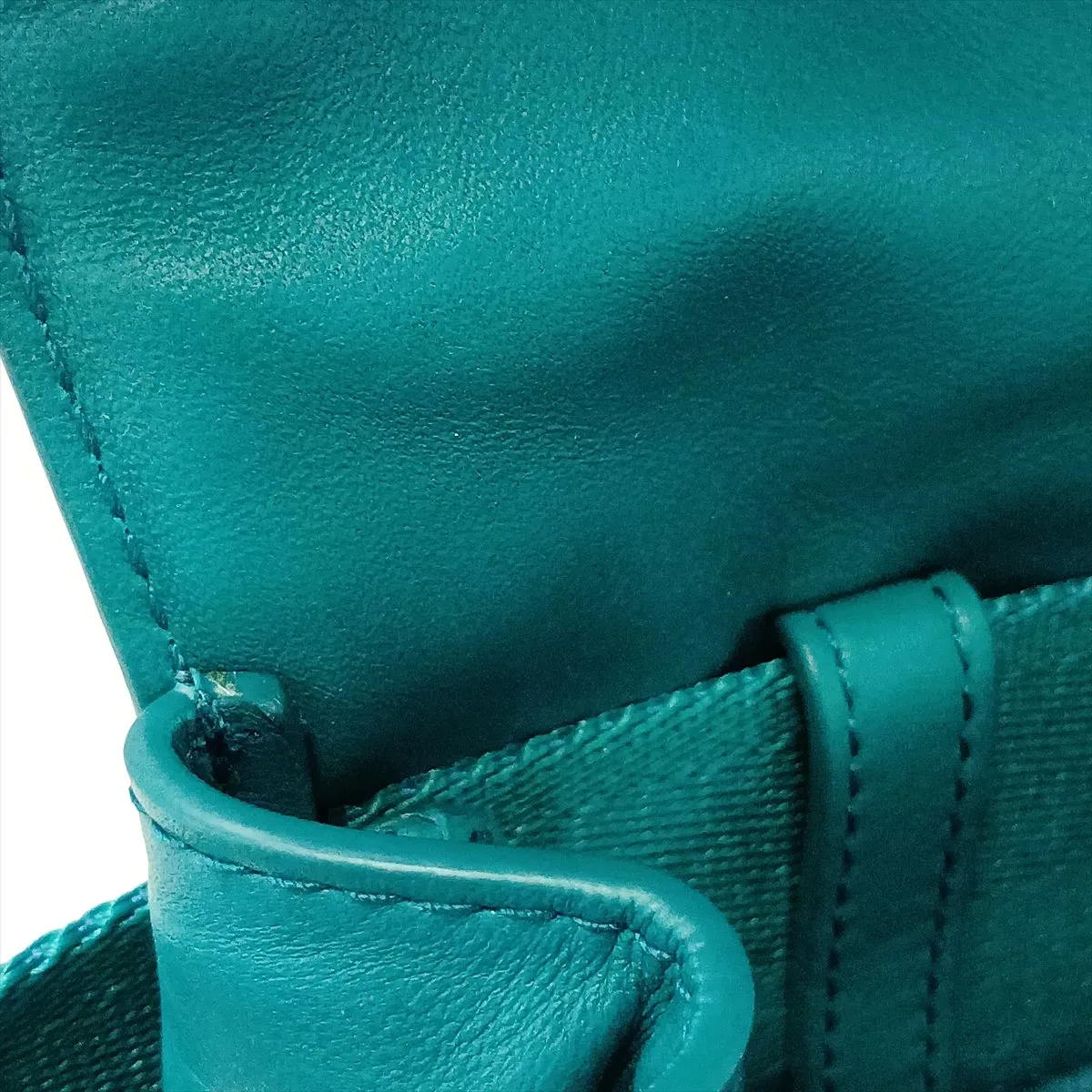 Beak Leather Body Bag, Green — view 12