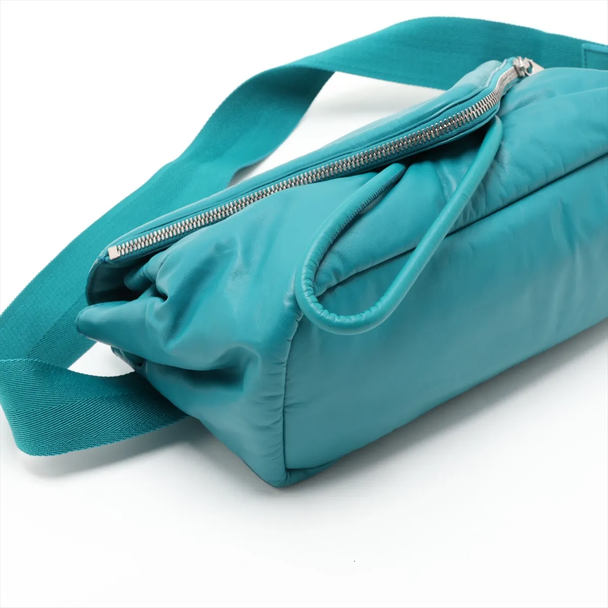 Beak Leather Body Bag, Green — view 4