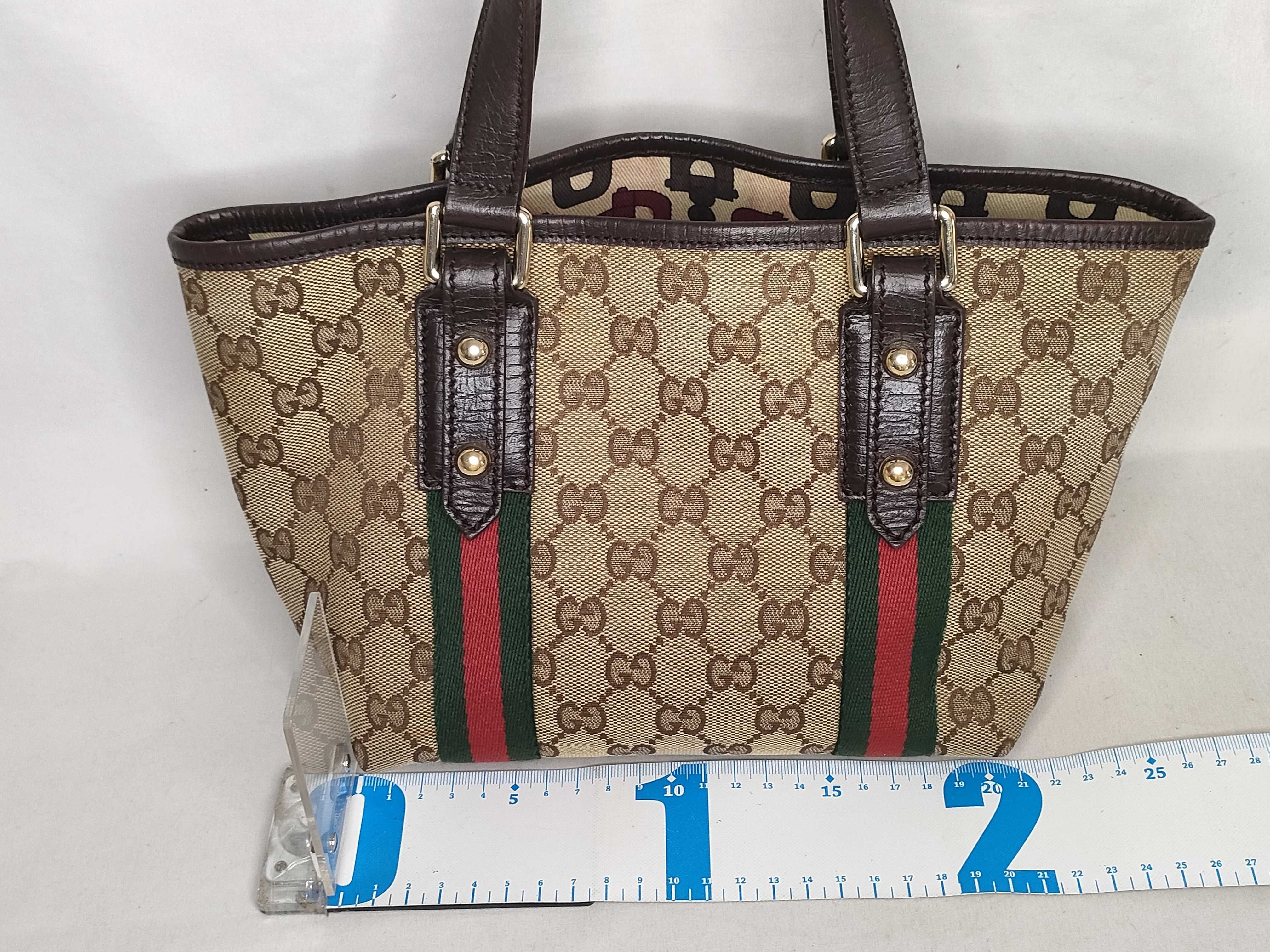 GG Canvas Mini Handbag, Sherry Line Canvas Handbag — view 2