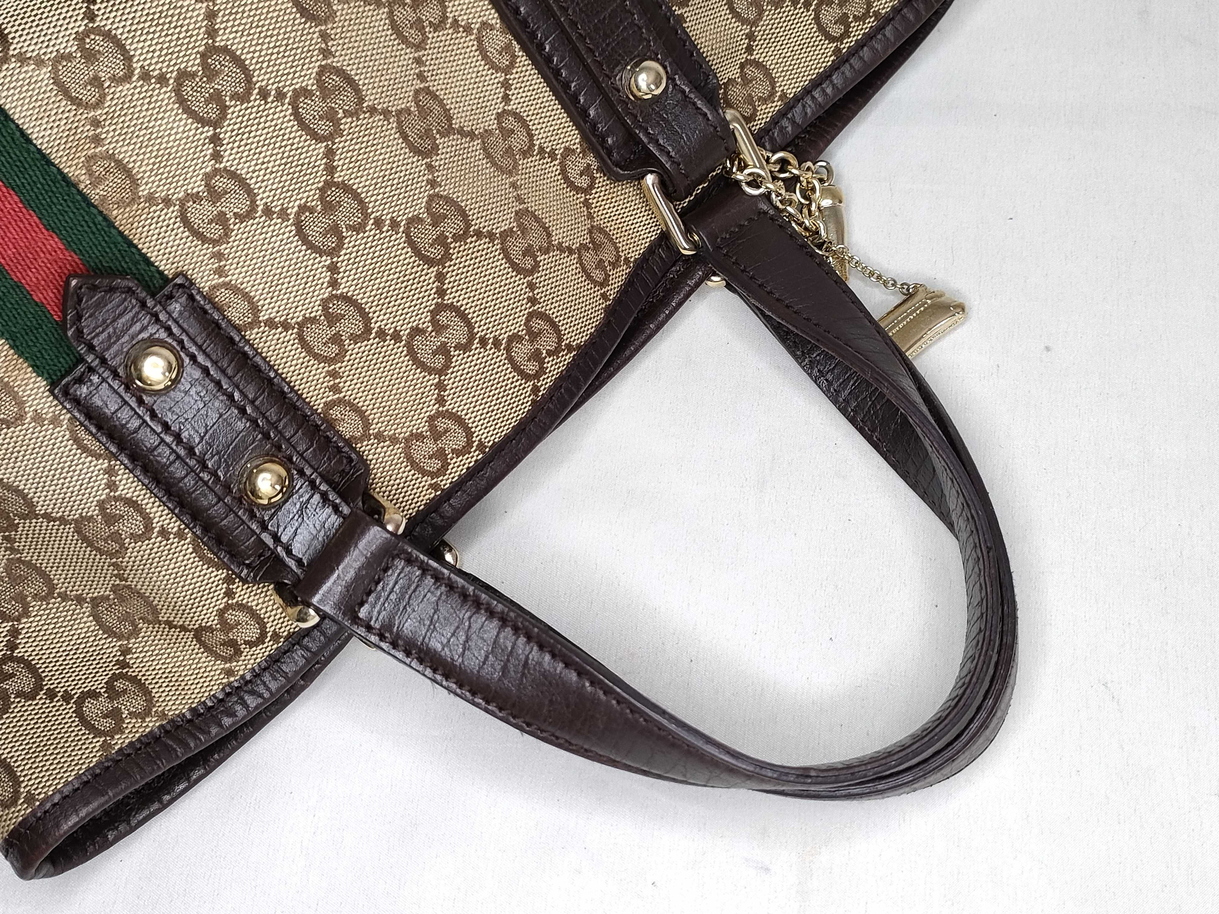 GG Canvas Mini Handbag, Sherry Line Canvas Handbag — view 3