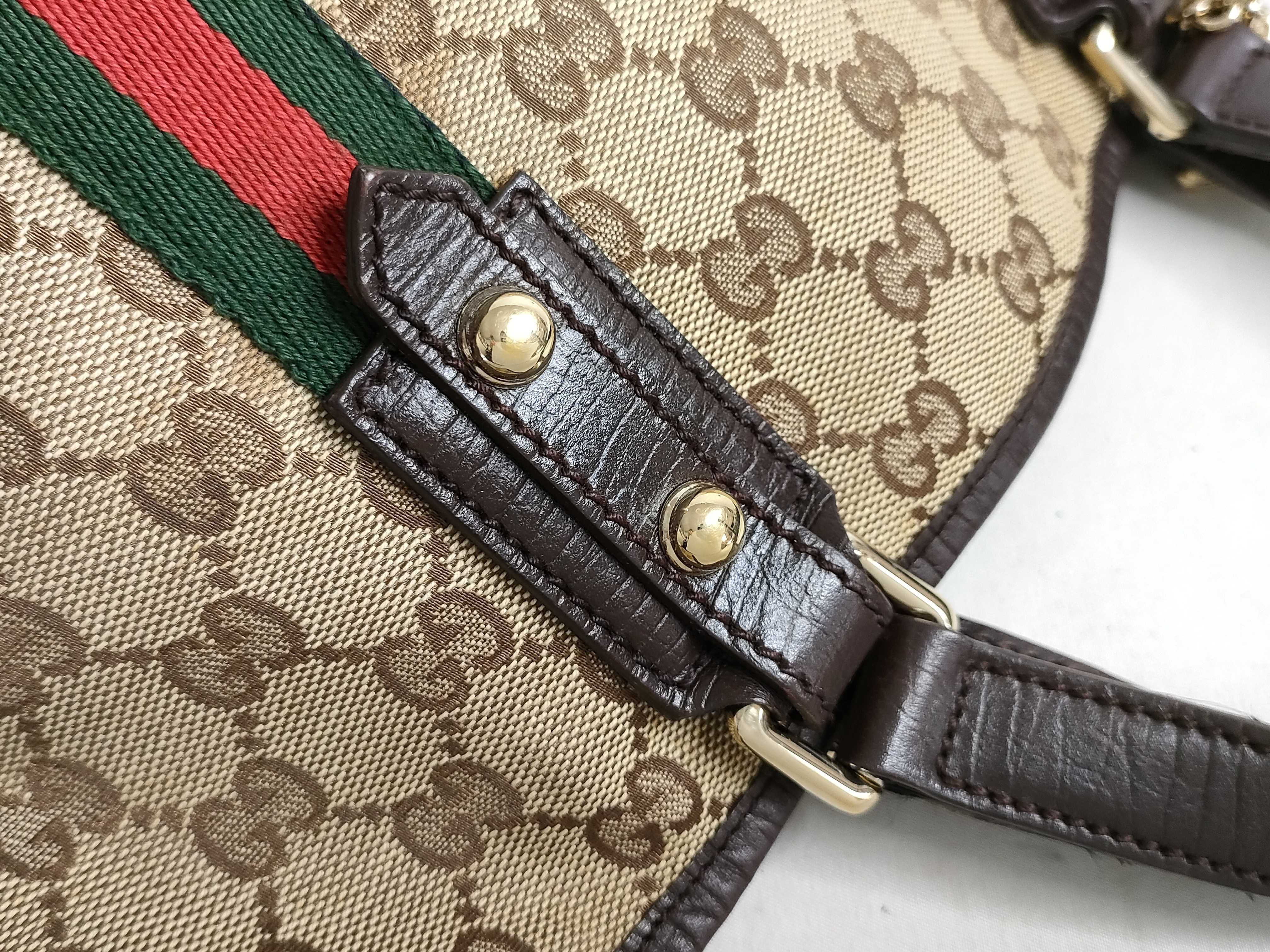 GG Canvas Mini Handbag, Sherry Line Canvas Handbag — view 5