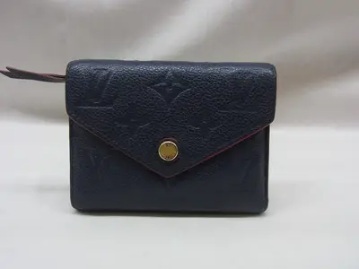 Portefeuille Victorine Marine Rouge