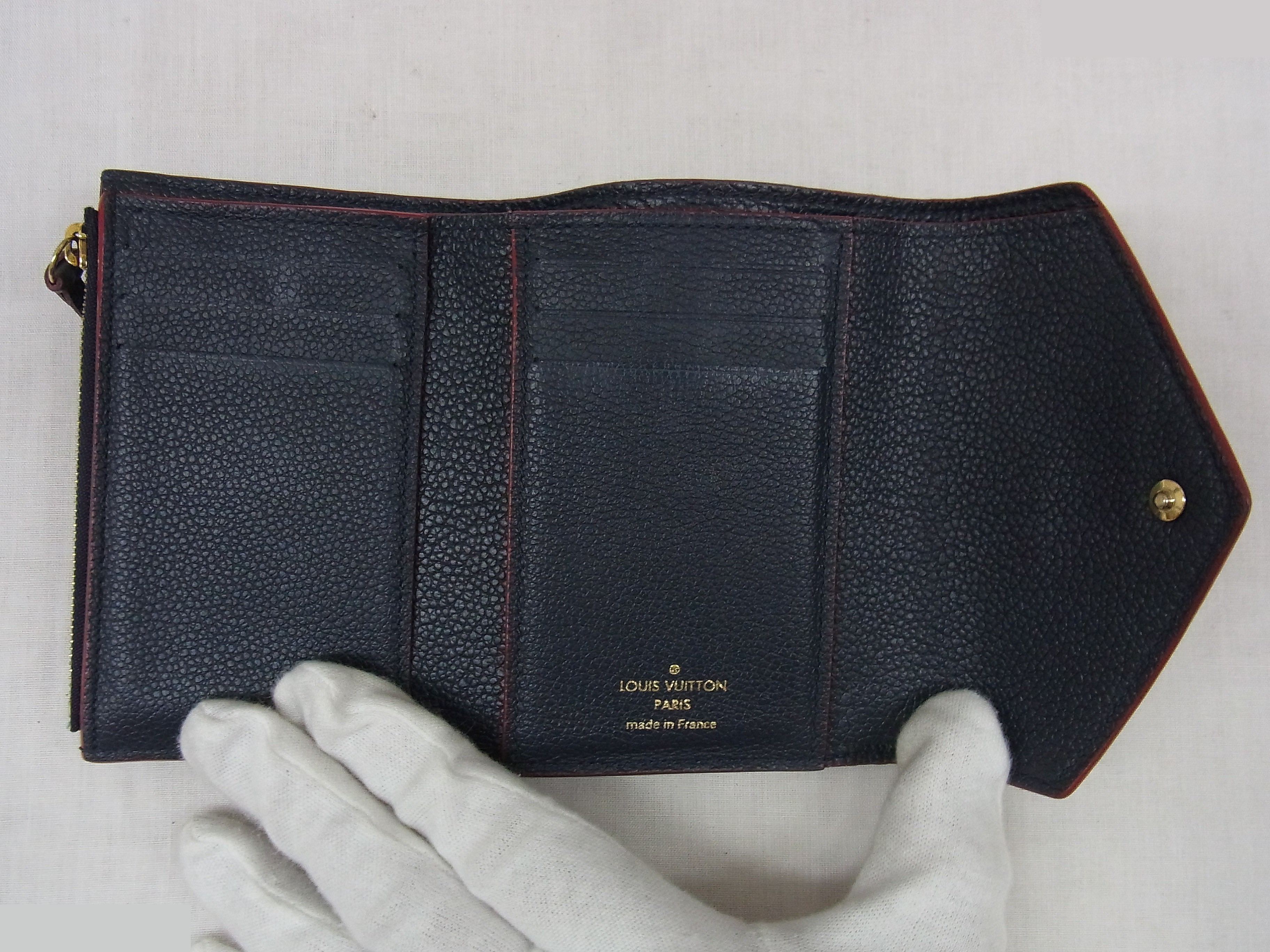 Portefeuille Victorine Marine Rouge — view 3