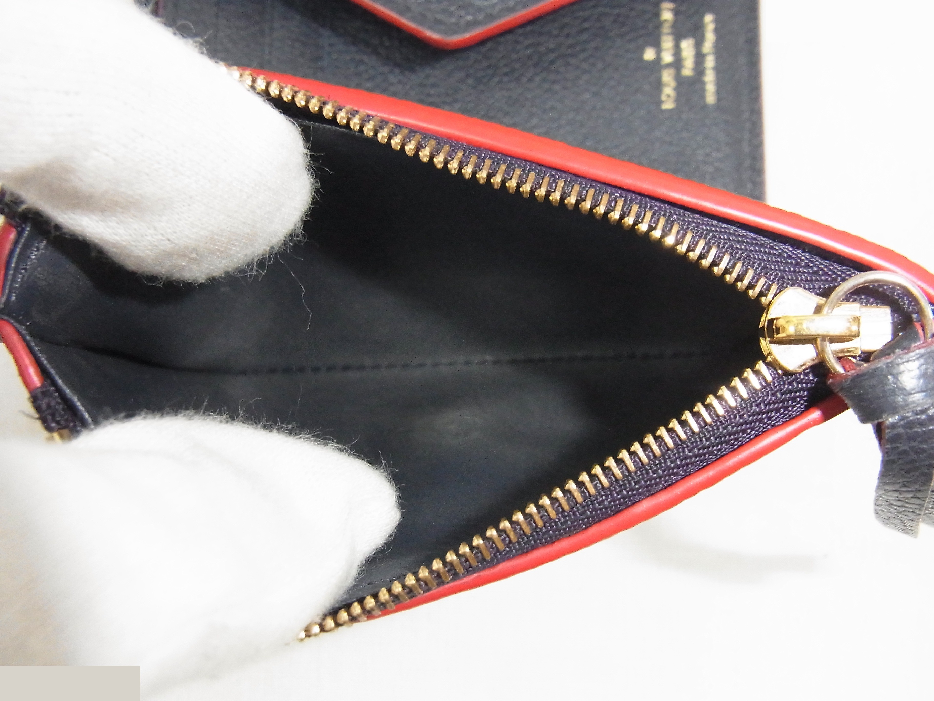 Portefeuille Victorine Marine Rouge — view 5