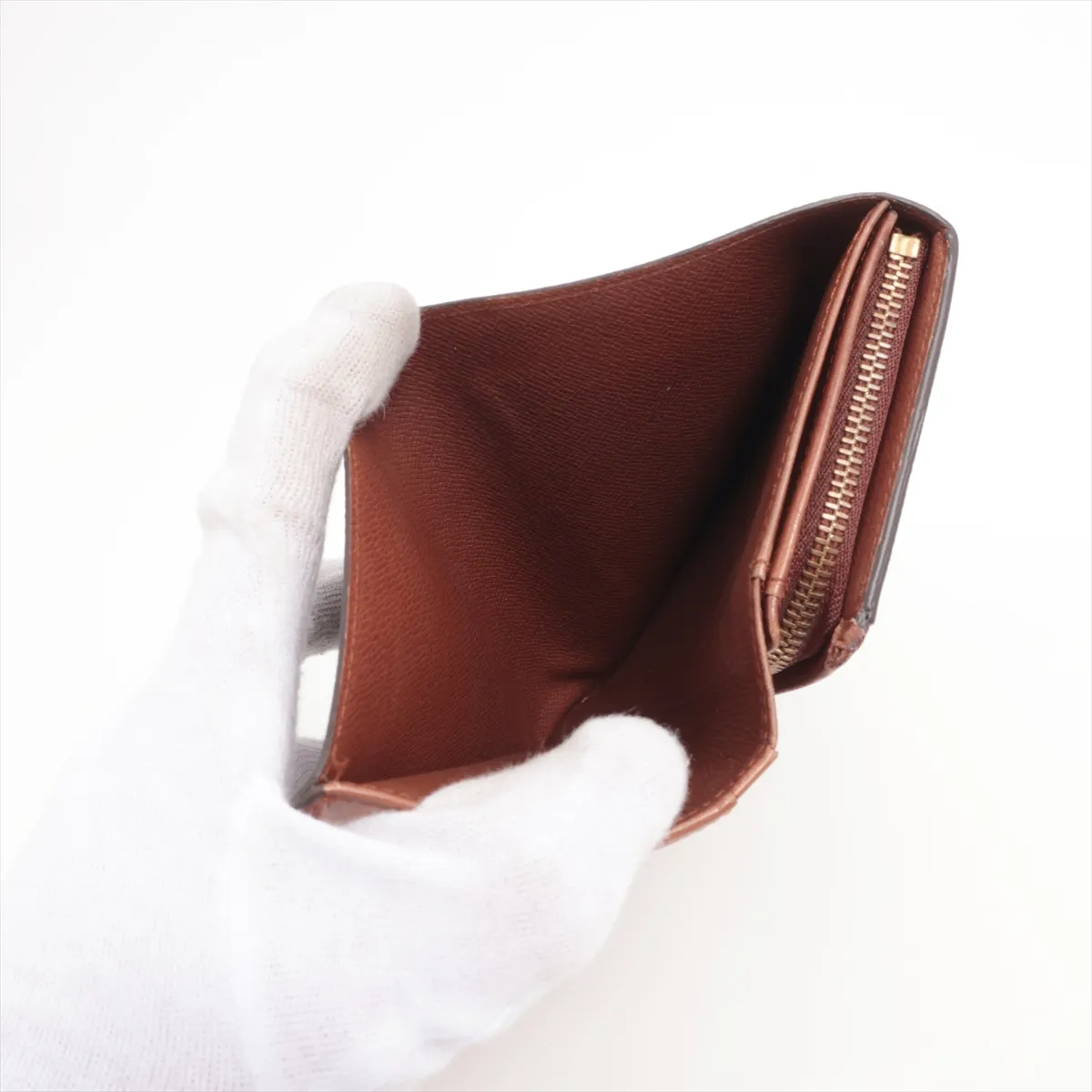 Monogram Portomone Vietresor M61730 8911RA Brown Compact Wallet — view 4