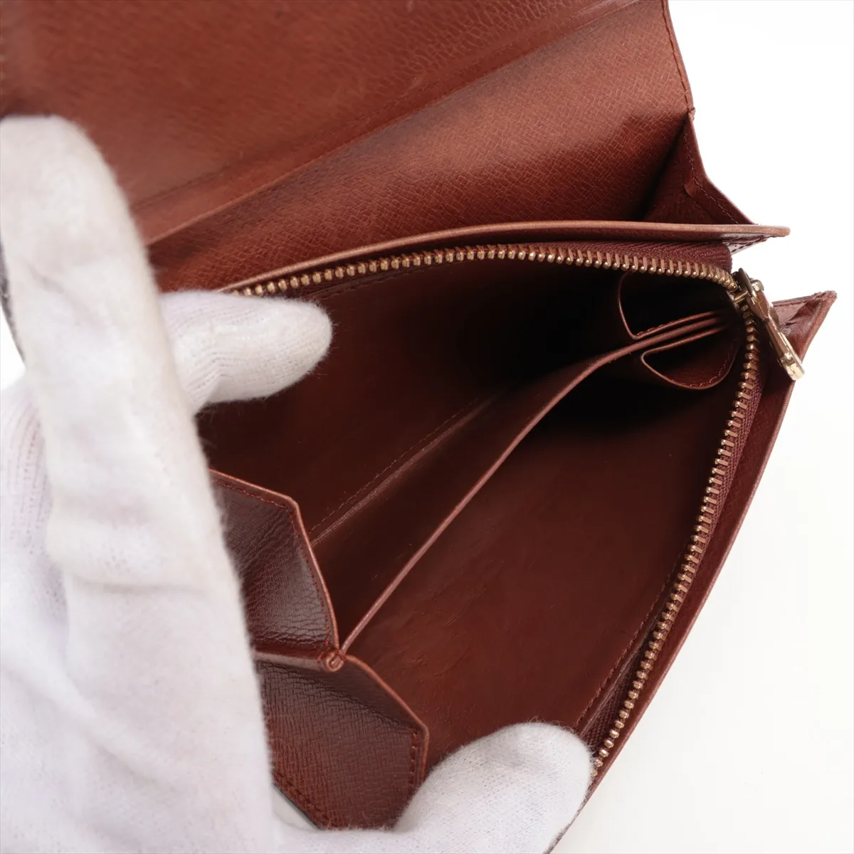 Monogram Portomone Vietresor M61730 8911RA Brown Compact Wallet — view 6