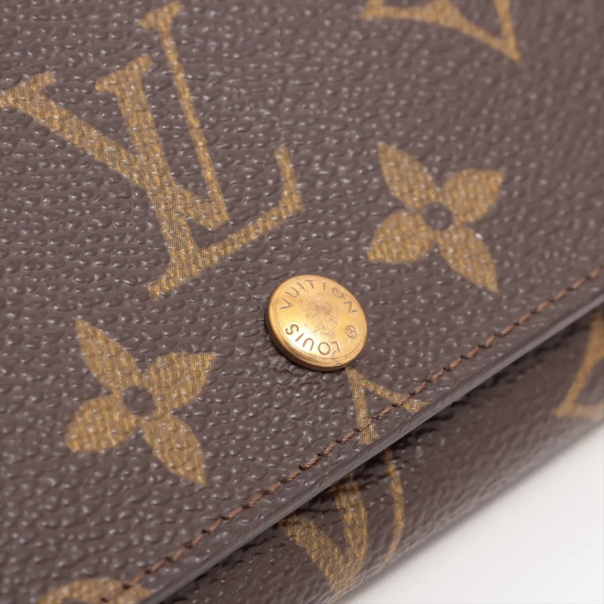 Monogram Portomone Vietresor M61730 8911RA Brown Compact Wallet — view 9