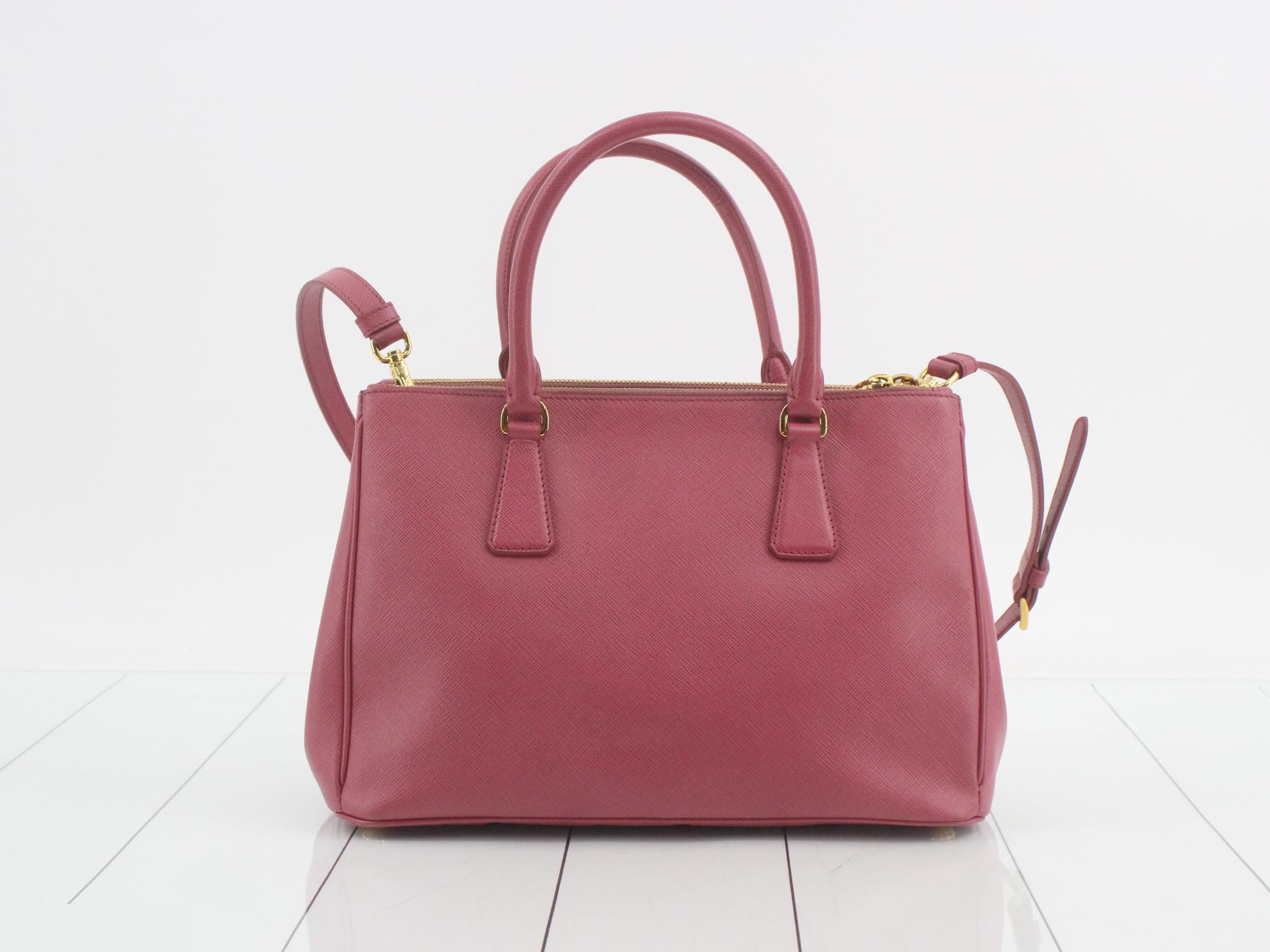 Saffiano Triangle Plate 2-Way Shoulder/Handbag — view 2