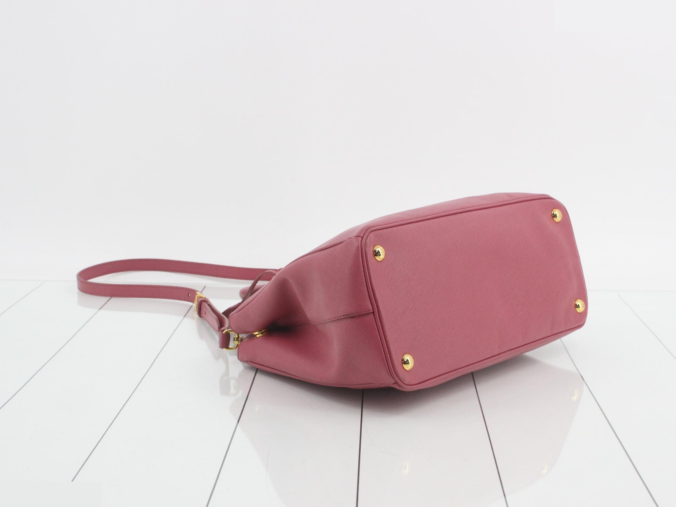Saffiano Triangle Plate 2-Way Shoulder/Handbag — view 5