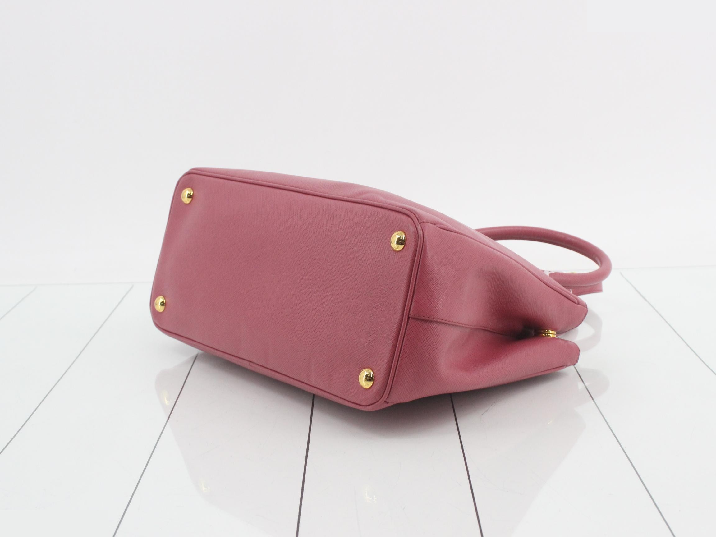 Saffiano Triangle Plate 2-Way Shoulder/Handbag — view 6