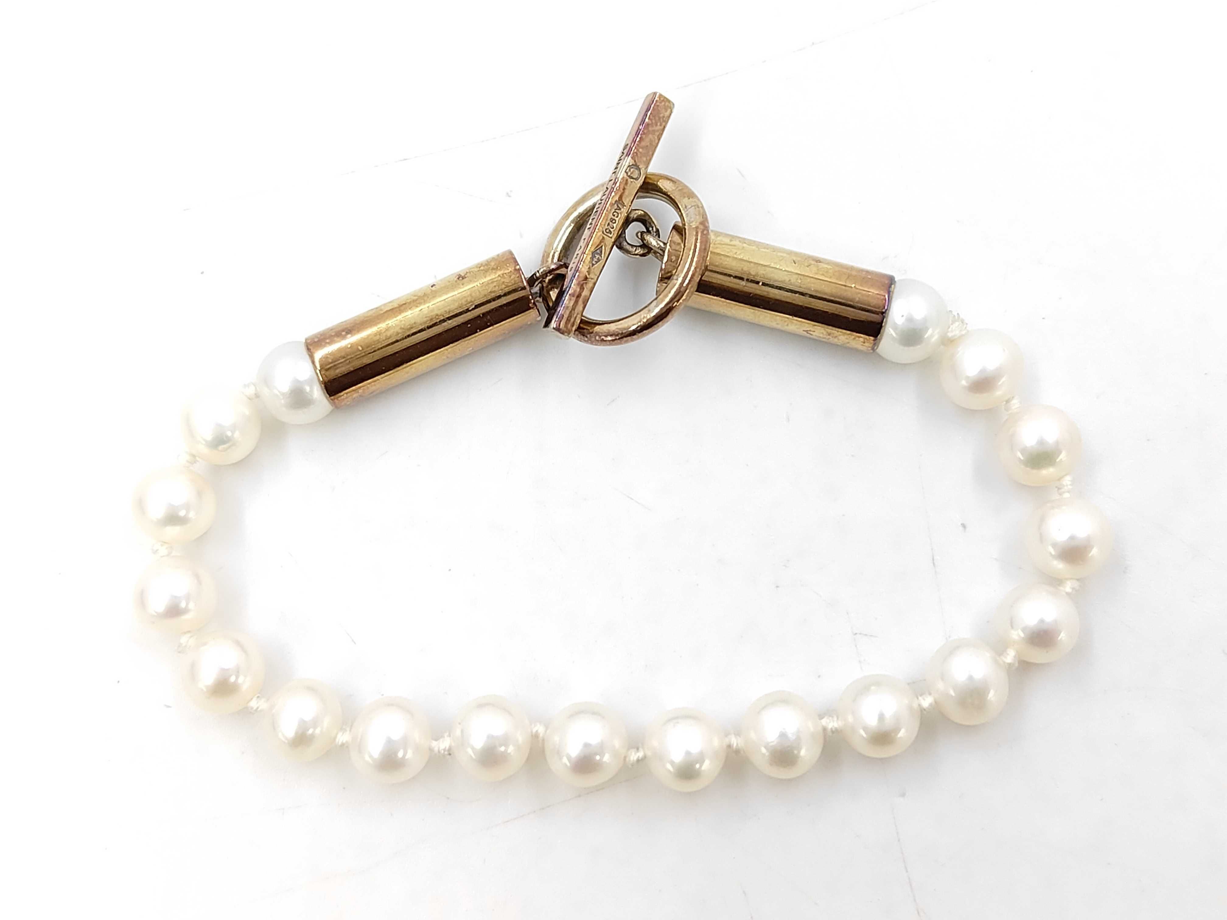 Pearl Bracelet SV925 White Bracelet/Bangle — view 2