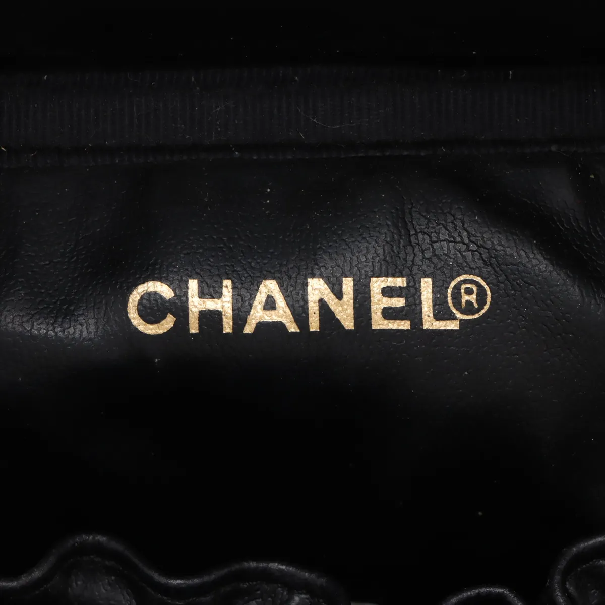 Cocomark caviar skin vanity bag black gold hardware 3494343 No. 3 — view 9