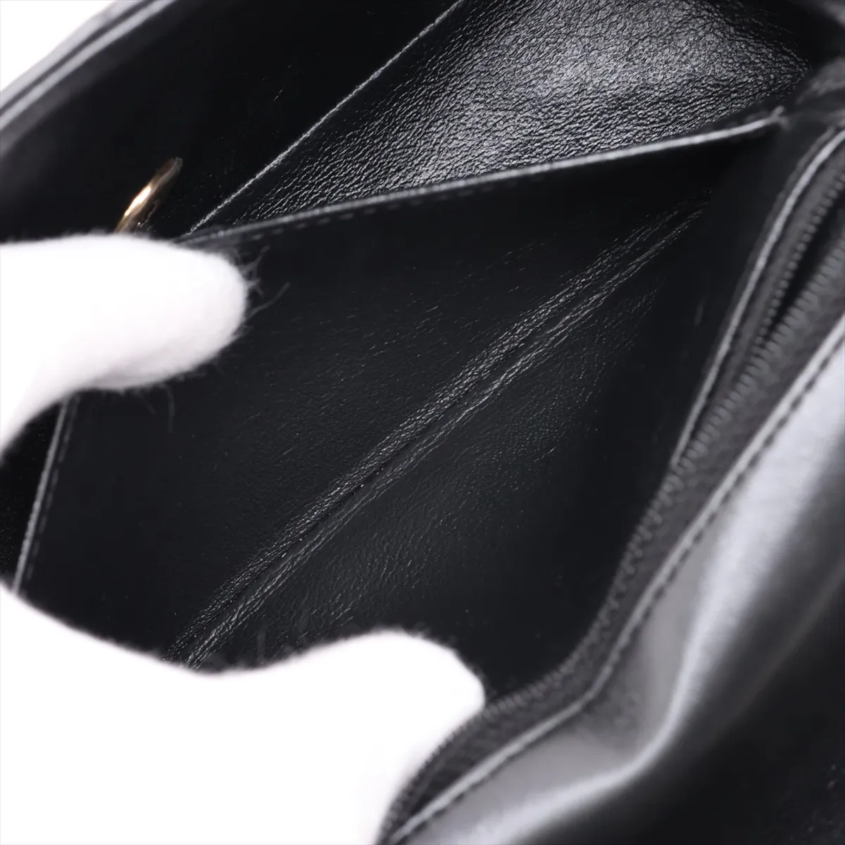 [Individually packaged] Chanel Mini Matelassé Lambskin Single Flap Single Chain Bag Charm, Black with Gold Hardware, 31247978, Serial Number 31 — view 8