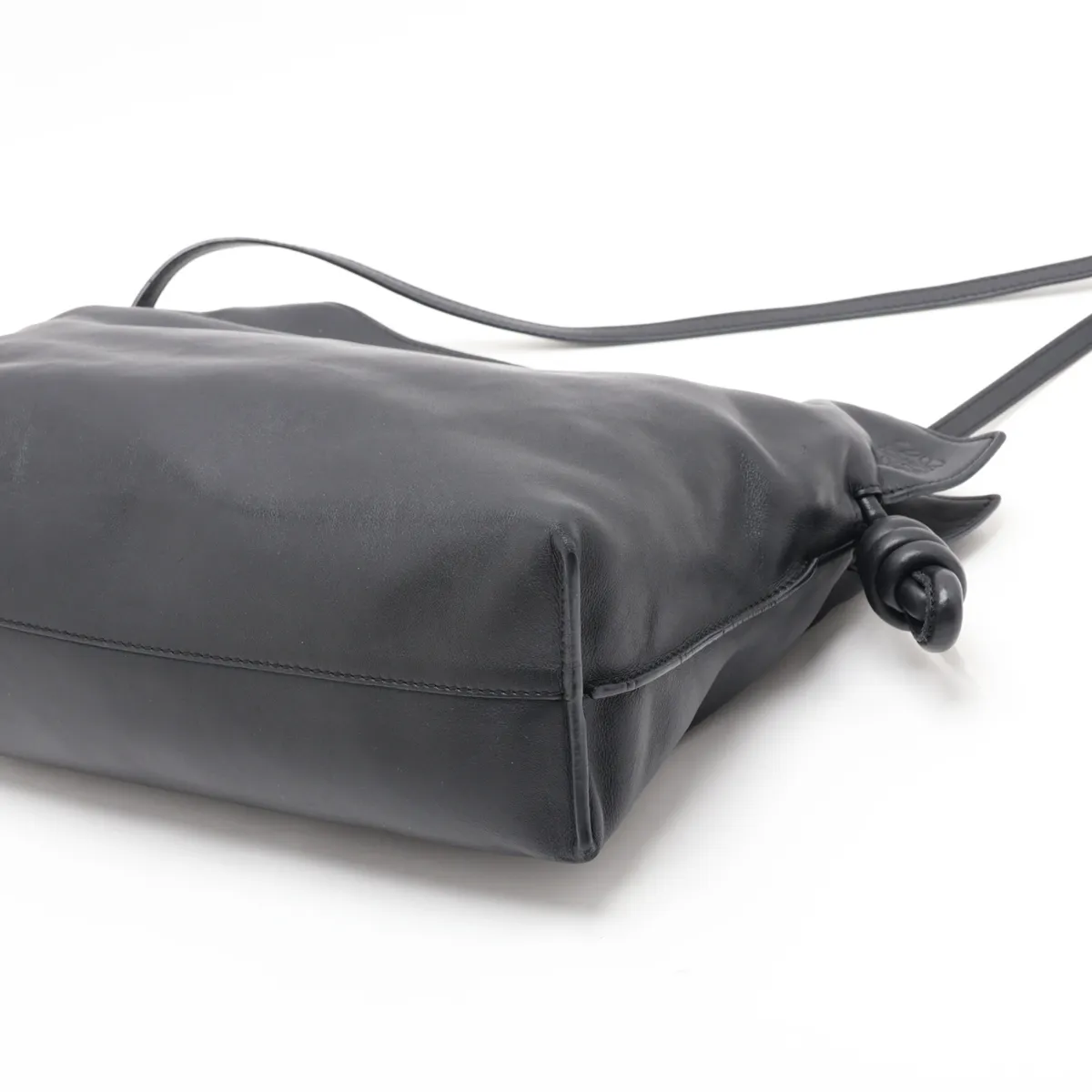 Flamenco Clutch Leather Shoulder Bag Black — view 3