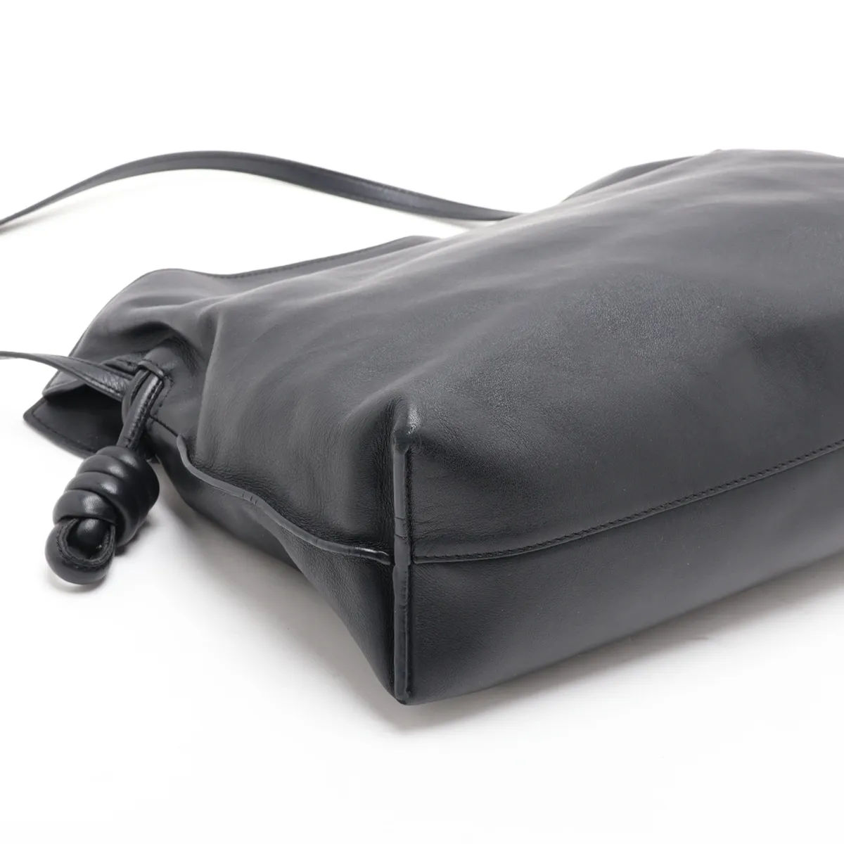 Flamenco Clutch Leather Shoulder Bag Black — view 4