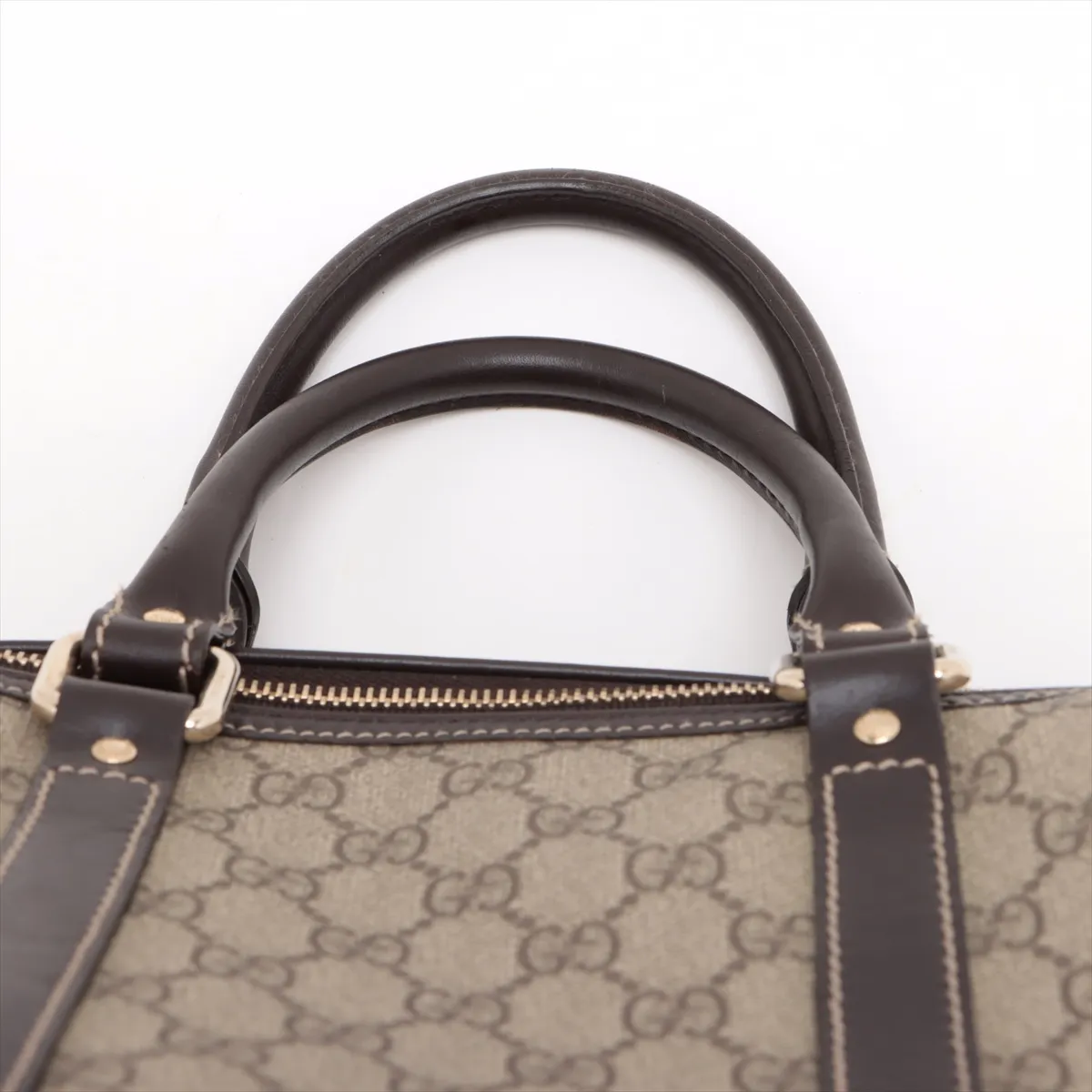 GG Supreme PVC x Leather 2WAY Boston Bag Beige 206500 — view 6