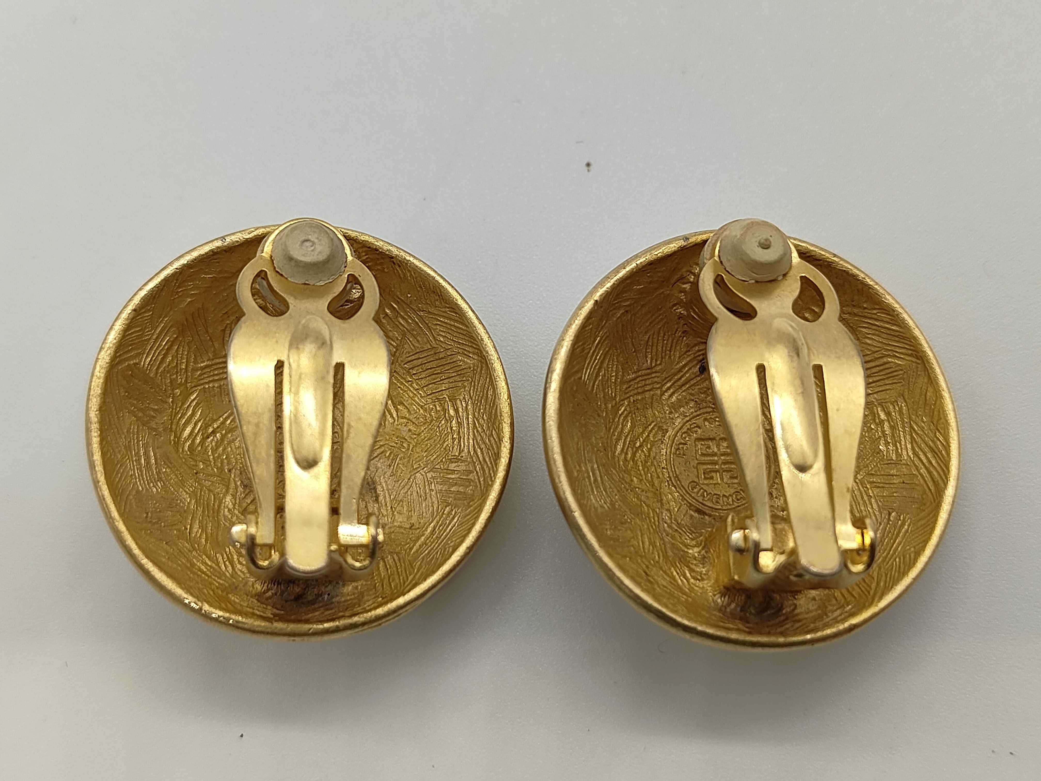 Vintage Circle Gold Earrings — view 2