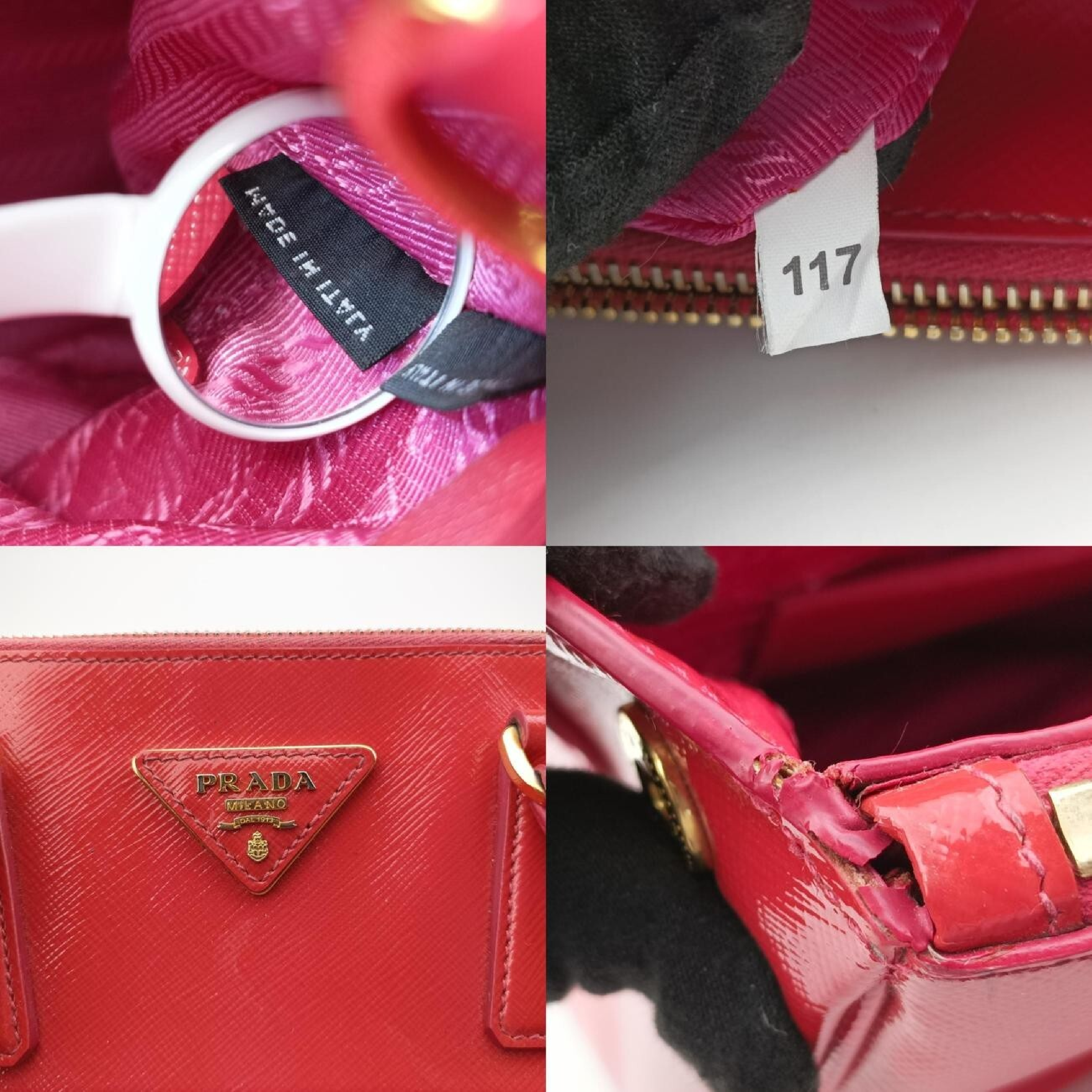 Galleria Red Saffiano Leather Handbag BN1874 117 — view 8