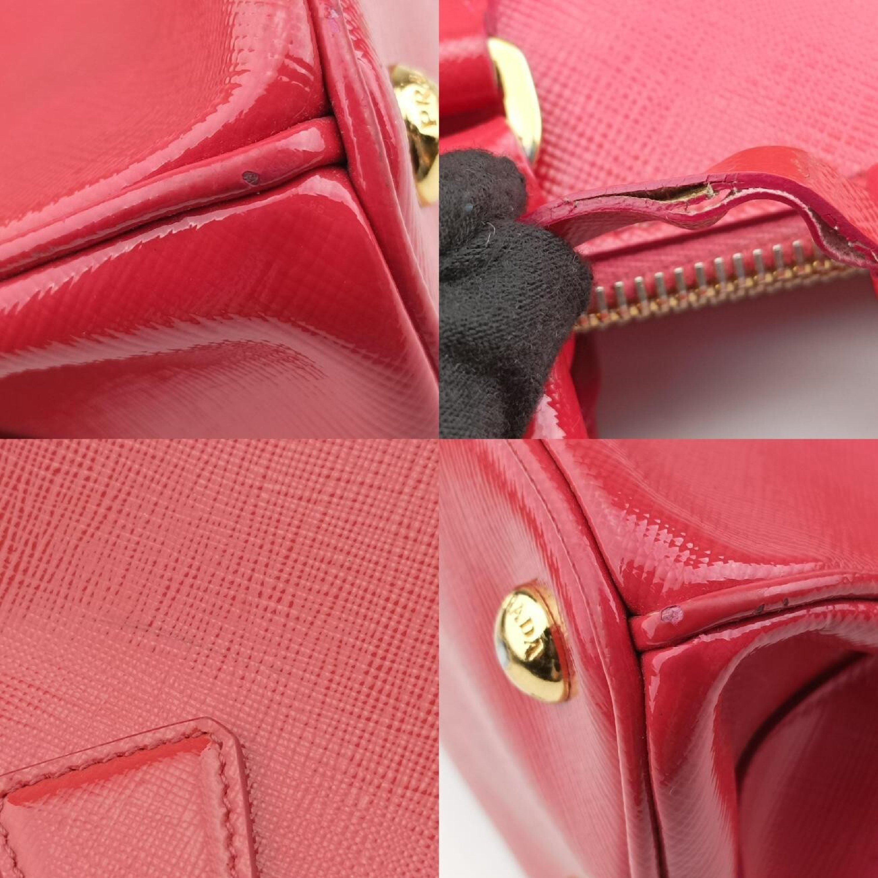 Galleria Red Saffiano Leather Handbag BN1874 117 — view 10