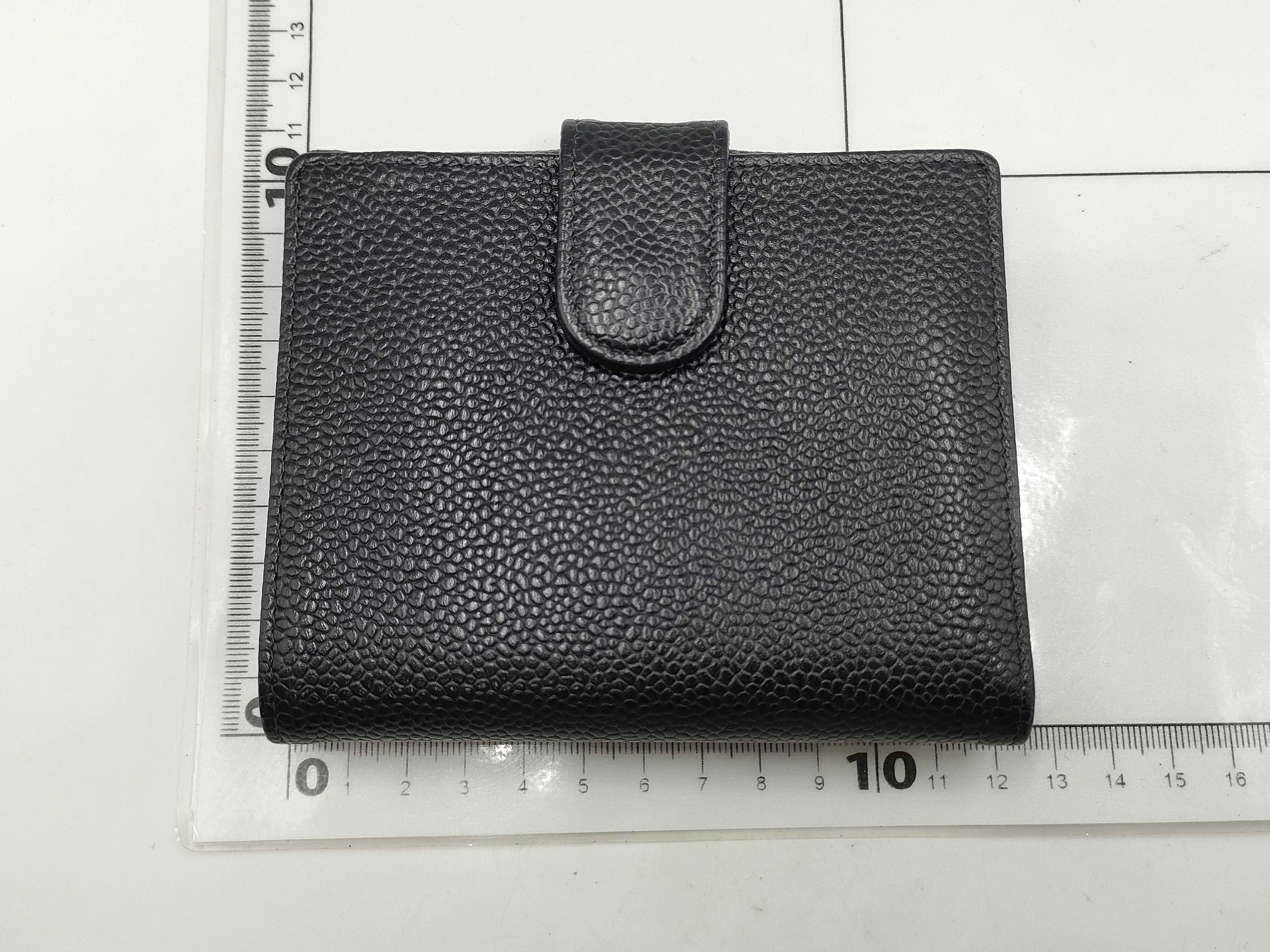 Caviar Skin Coco Mark Folding Wallet — view 2