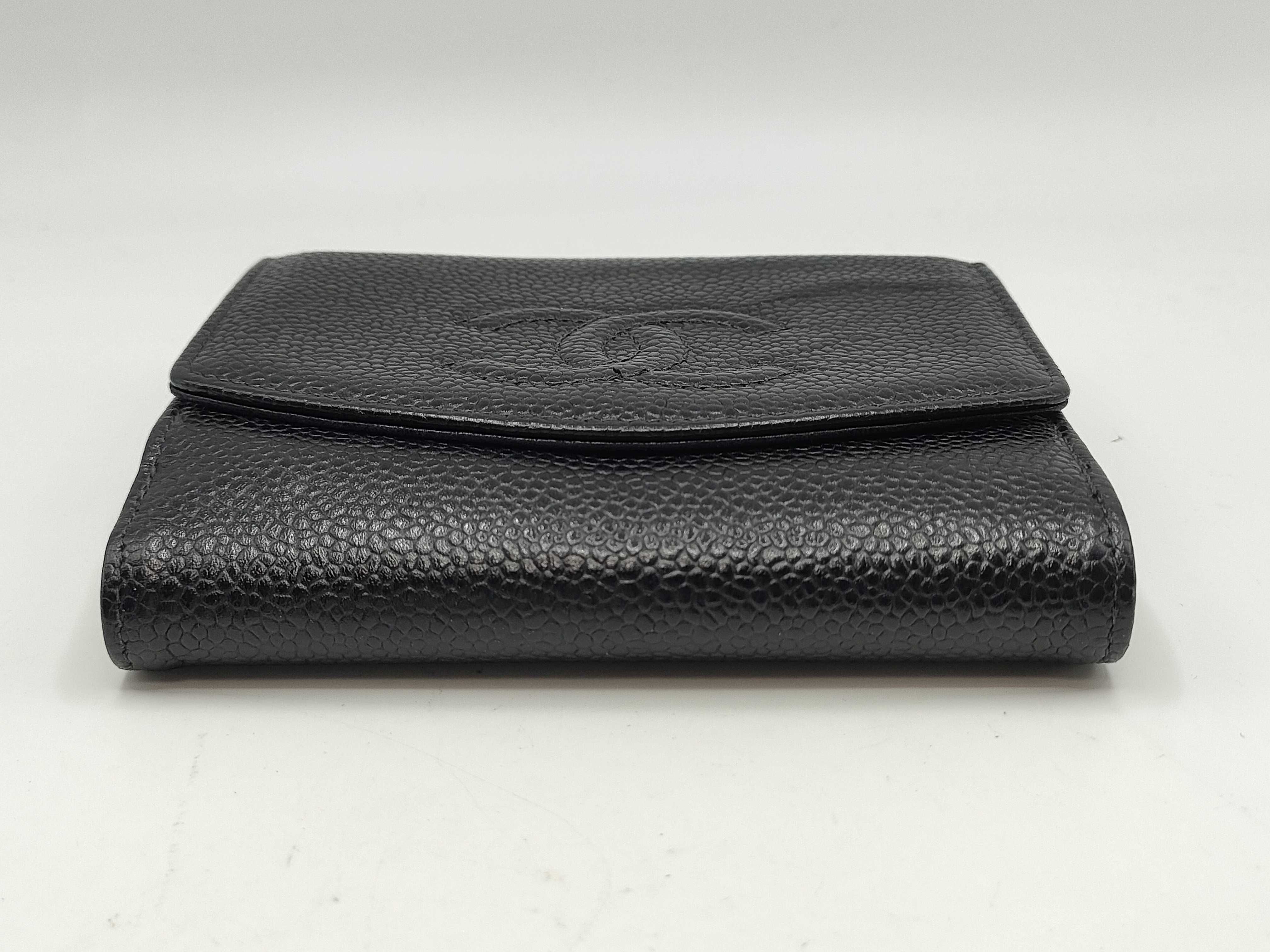 Caviar Skin Coco Mark Folding Wallet — view 3