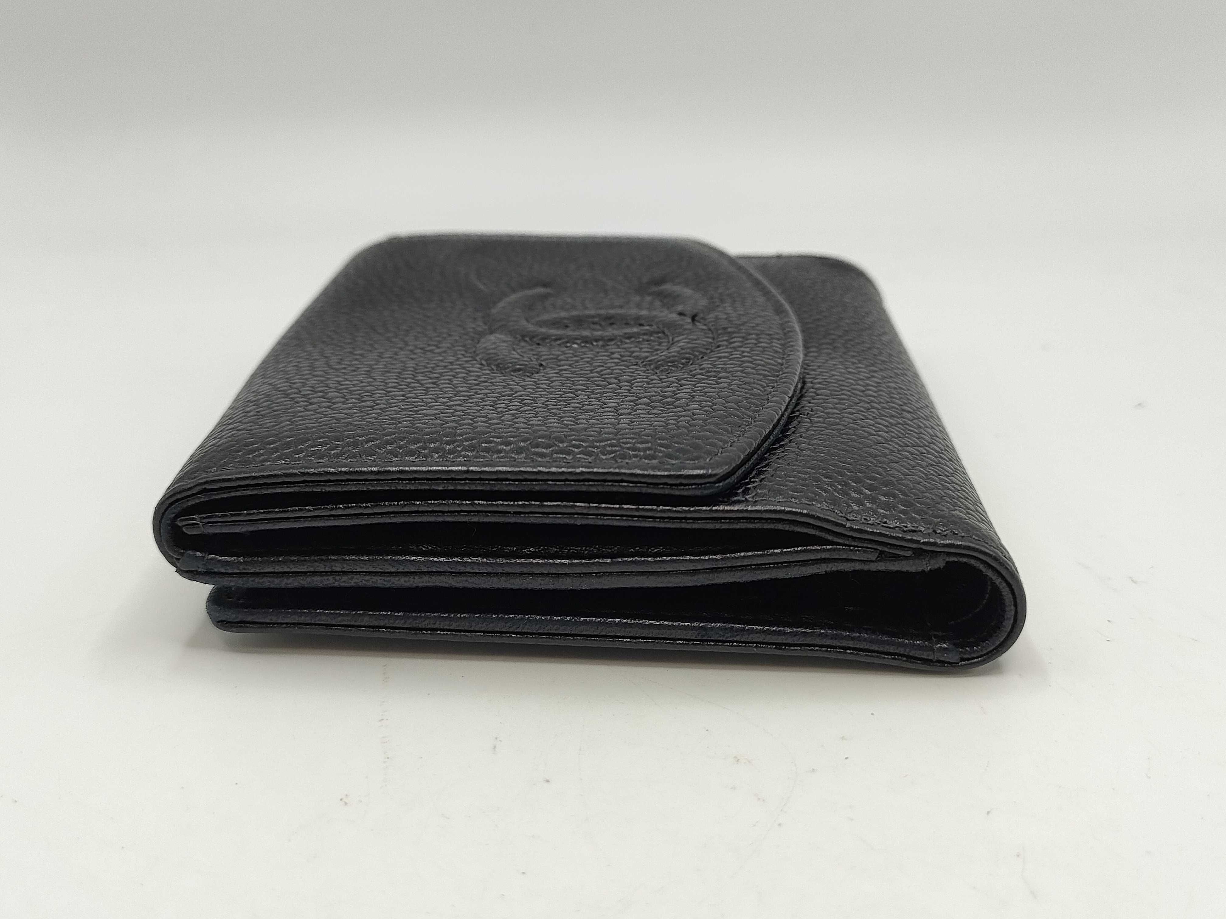Caviar Skin Coco Mark Folding Wallet — view 4