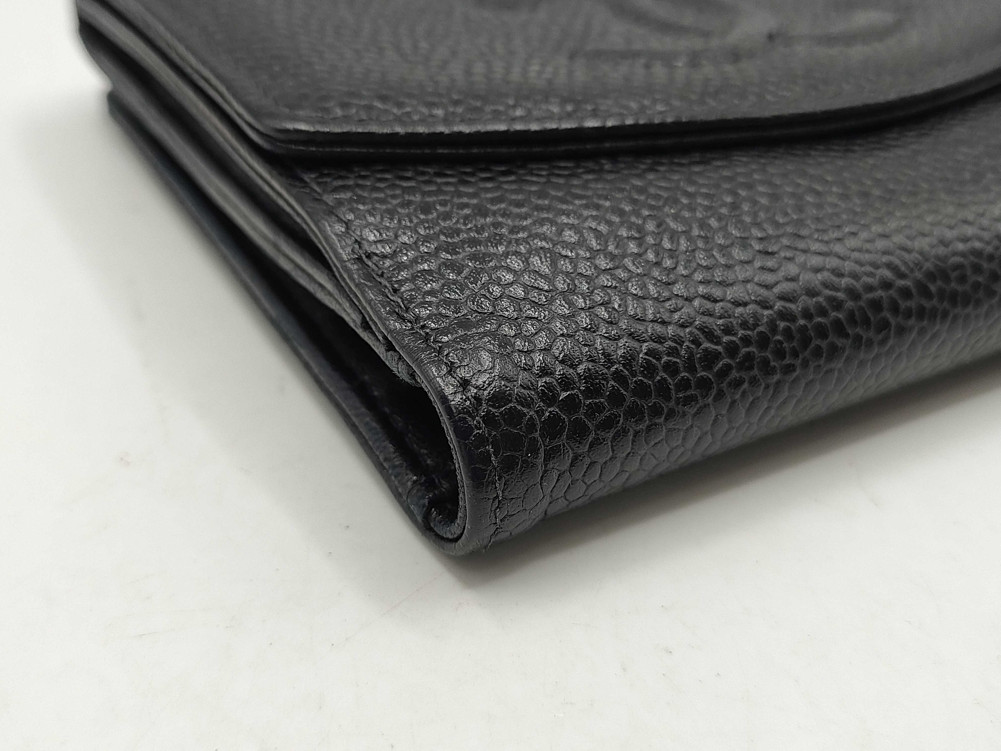 Caviar Skin Coco Mark Folding Wallet — view 5