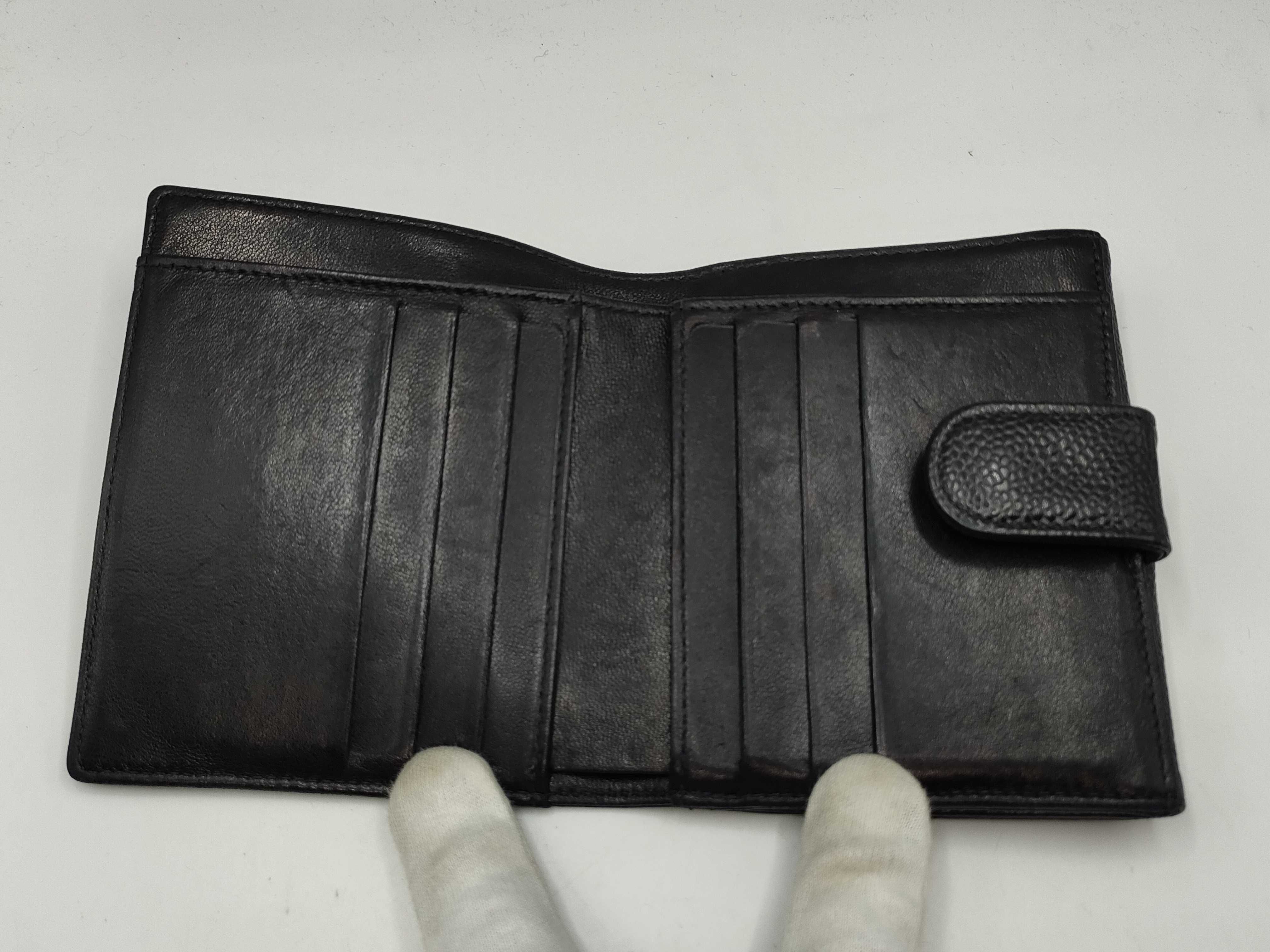 Caviar Skin Coco Mark Folding Wallet — view 6