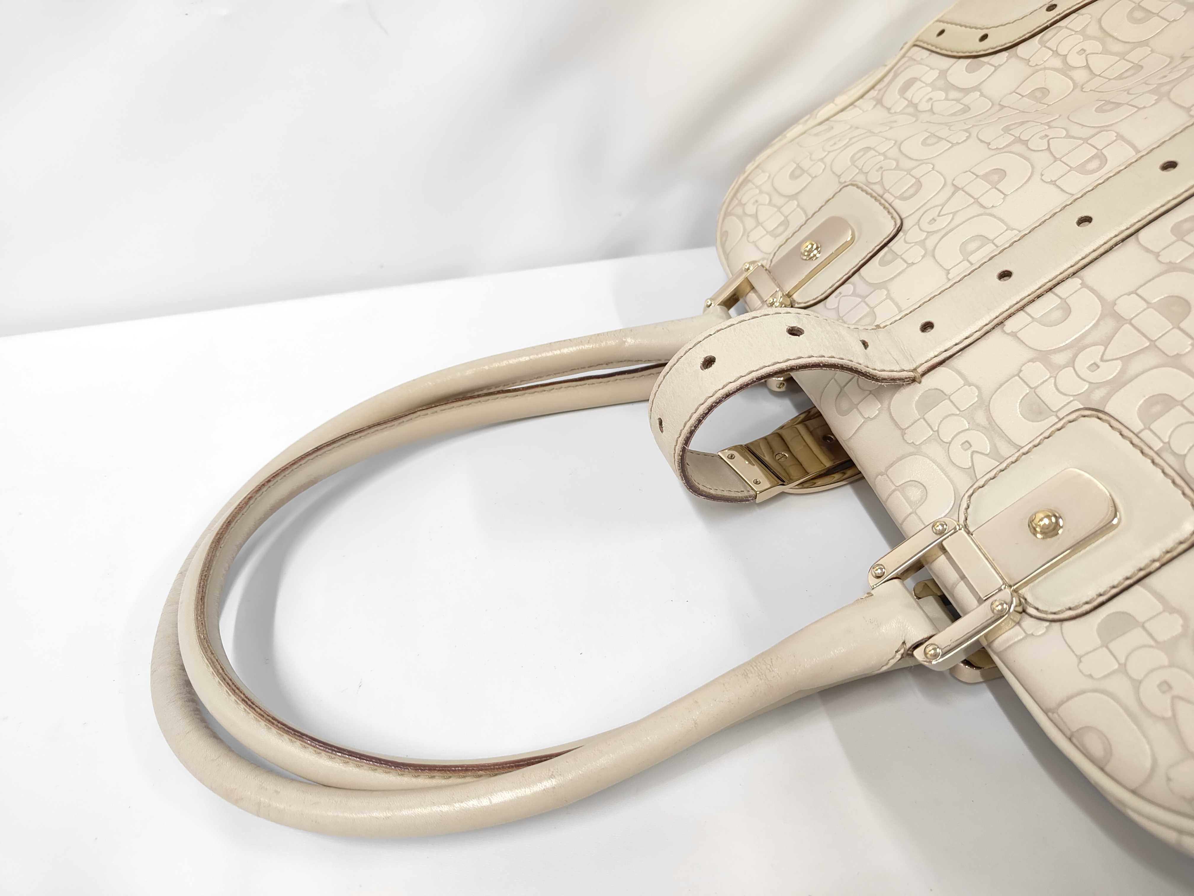 Horsebit 145770 Leather Embossed Gold Hardware Handbag — view 5