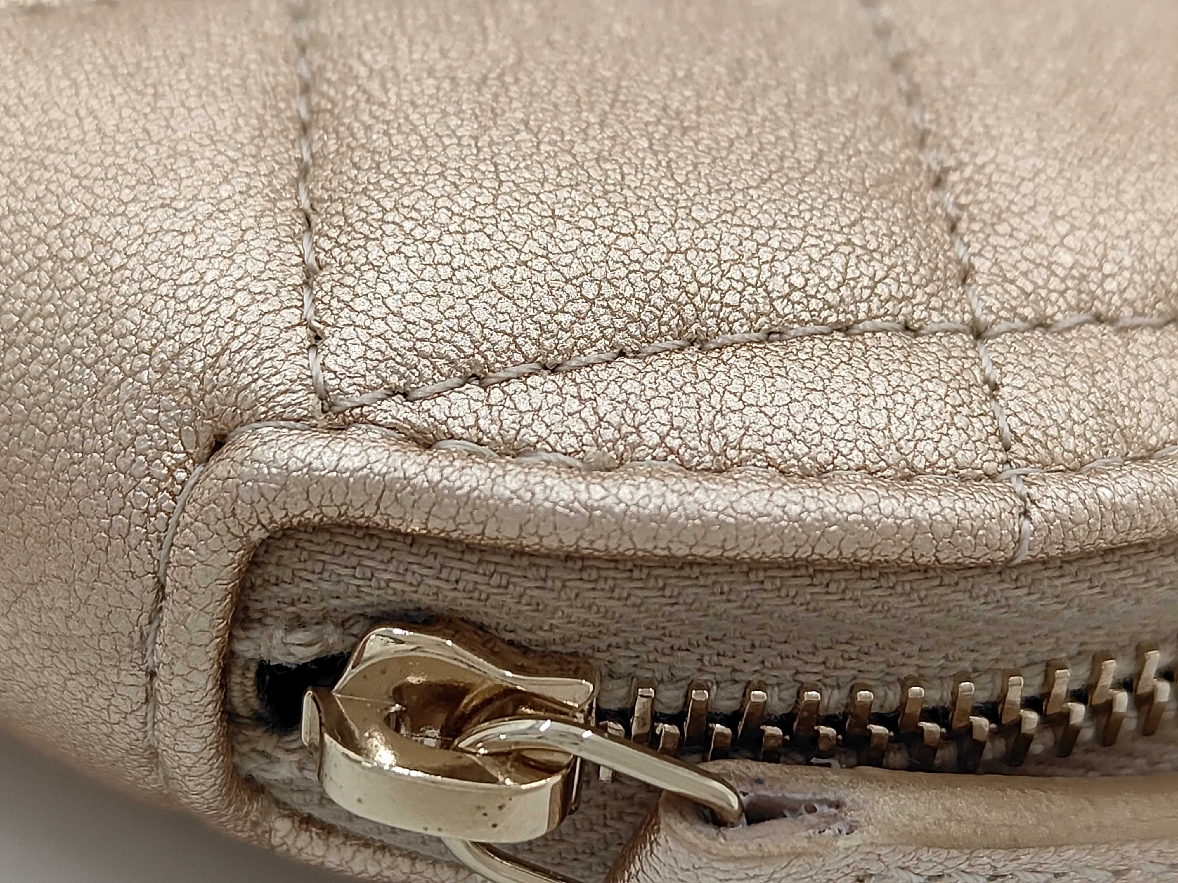 Matelassé Lambskin Coin Case & AirPods Case, Champagne Gold, Other Accessories — view 4