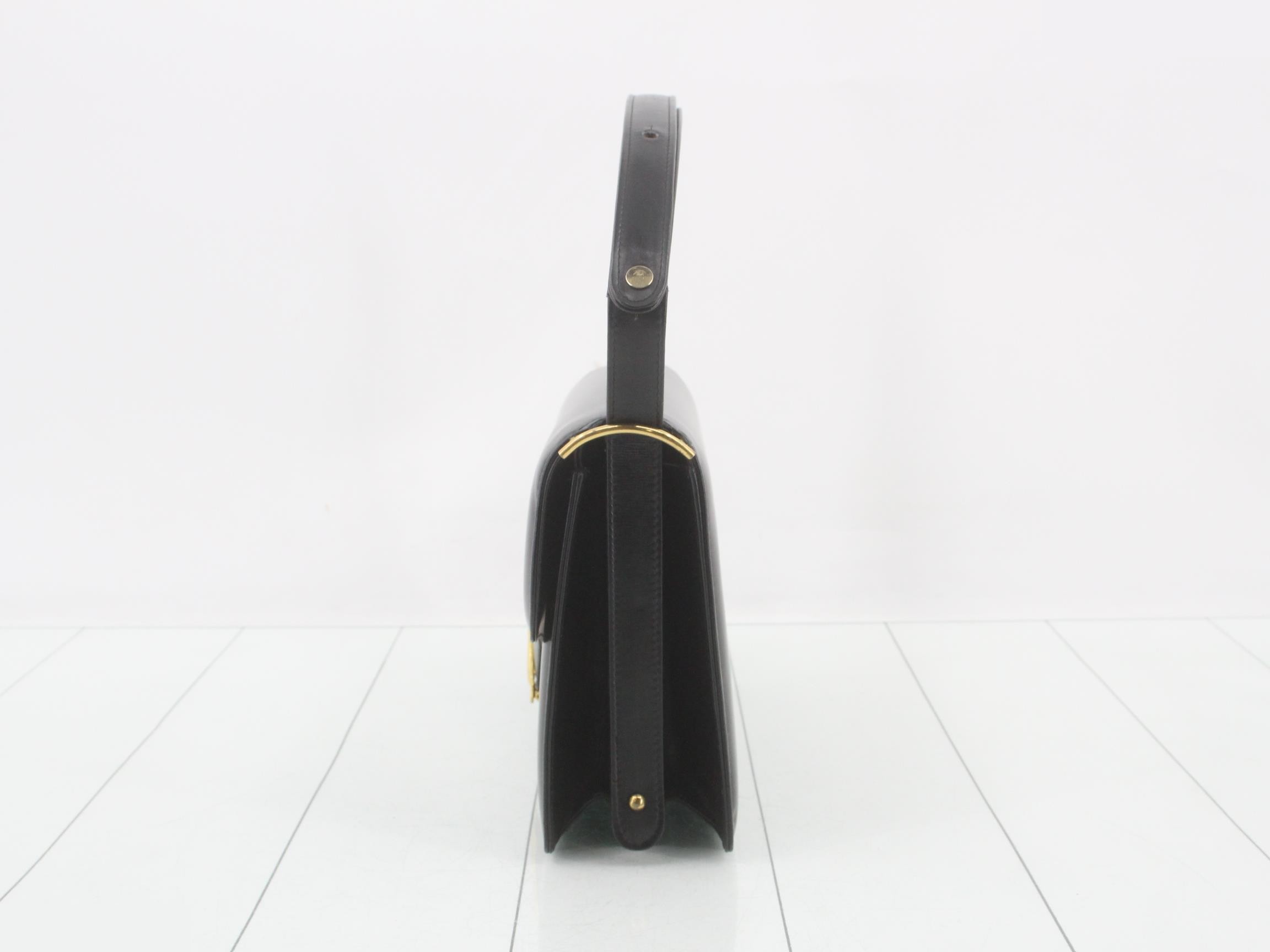 Box Calfskin Shoulder Bag with Carriage Hardware — view 3