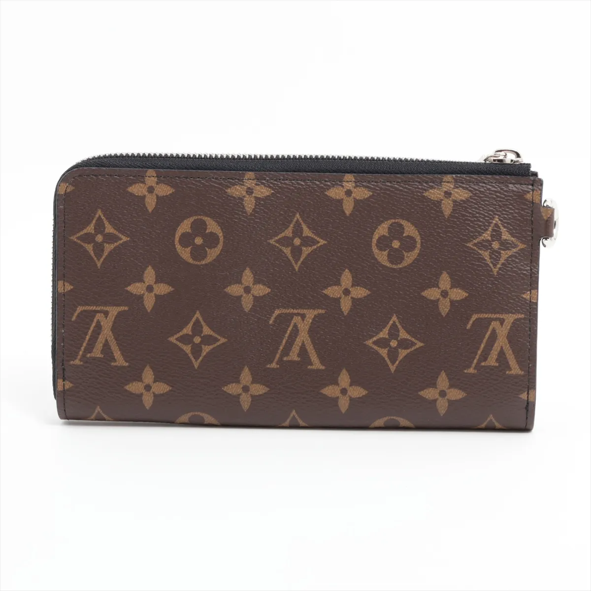 Monogram Macassar Zippy Dragonne M69407 Black x Brown Round Zip Wallet RFID Reactive — view 2