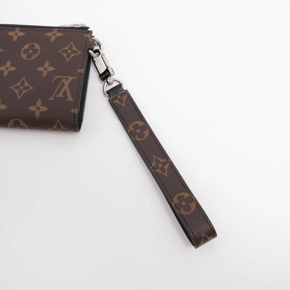 Monogram Macassar Zippy Dragonne M69407 Black x Brown Round Zip Wallet RFID Reactive — view 11