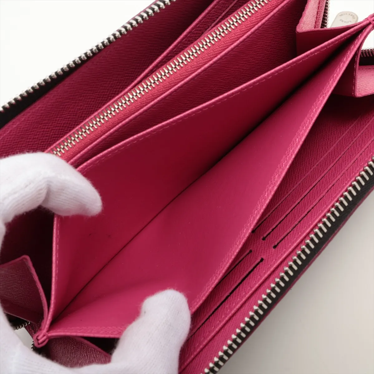Epi Zippy Wallet M64838 GI0139 Noir x Hot Pink Round Zip Wallet — view 8
