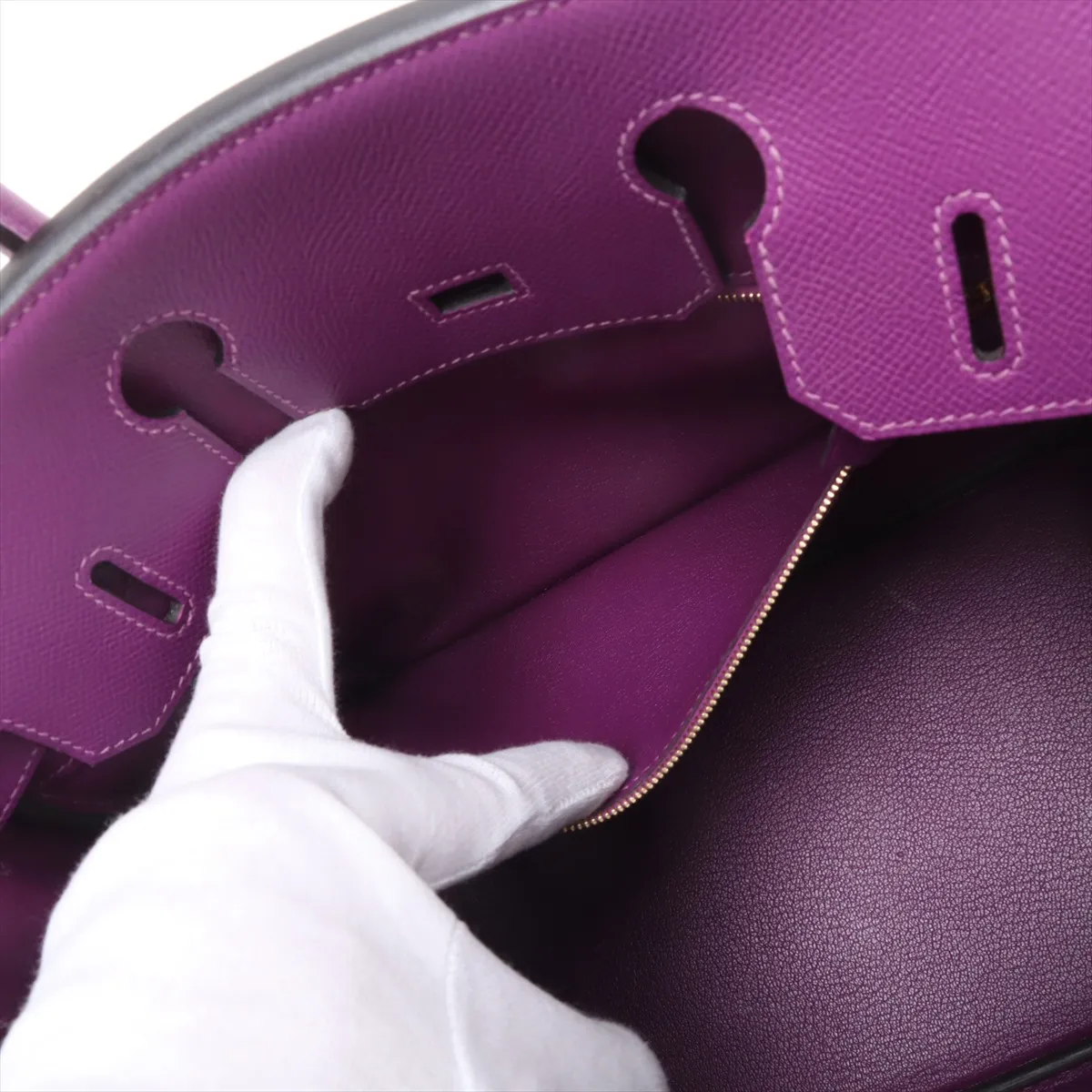 [Individually wrapped] Hermes Birkin 30 Le Tourne Vaux Epson Anemone Gold hardware Y:2020 — view 8
