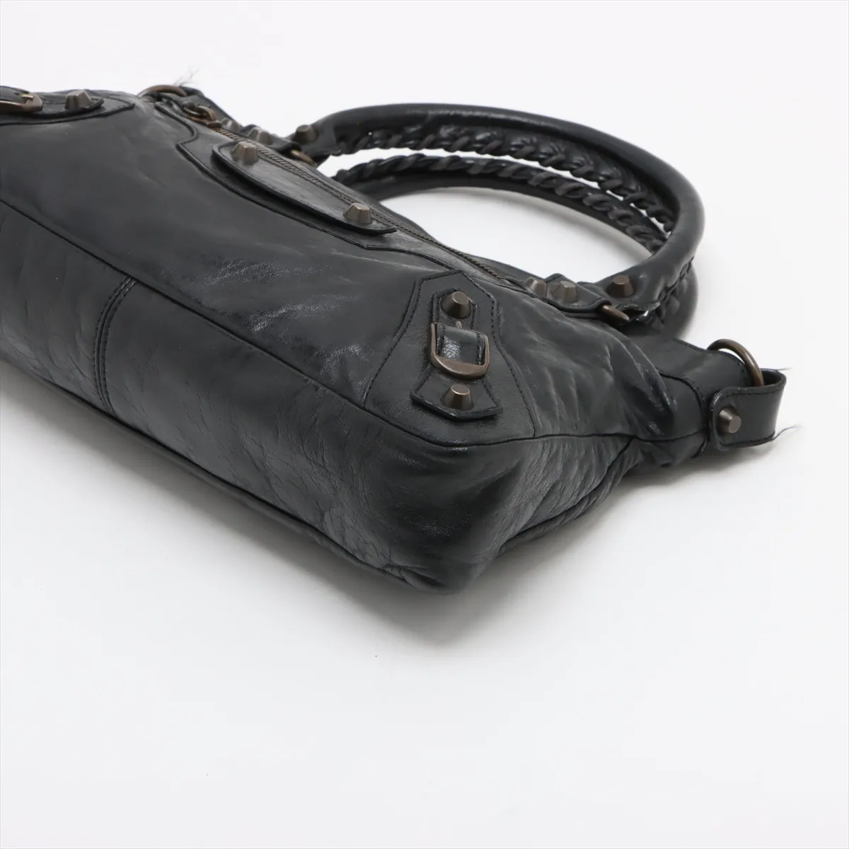 The First Leather Handbag Black 103208 with Mirror — view 3