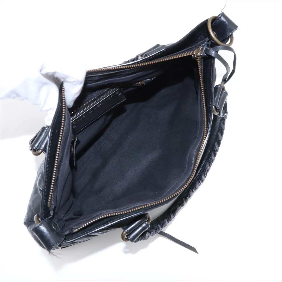 The First Leather Handbag Black 103208 with Mirror — view 7
