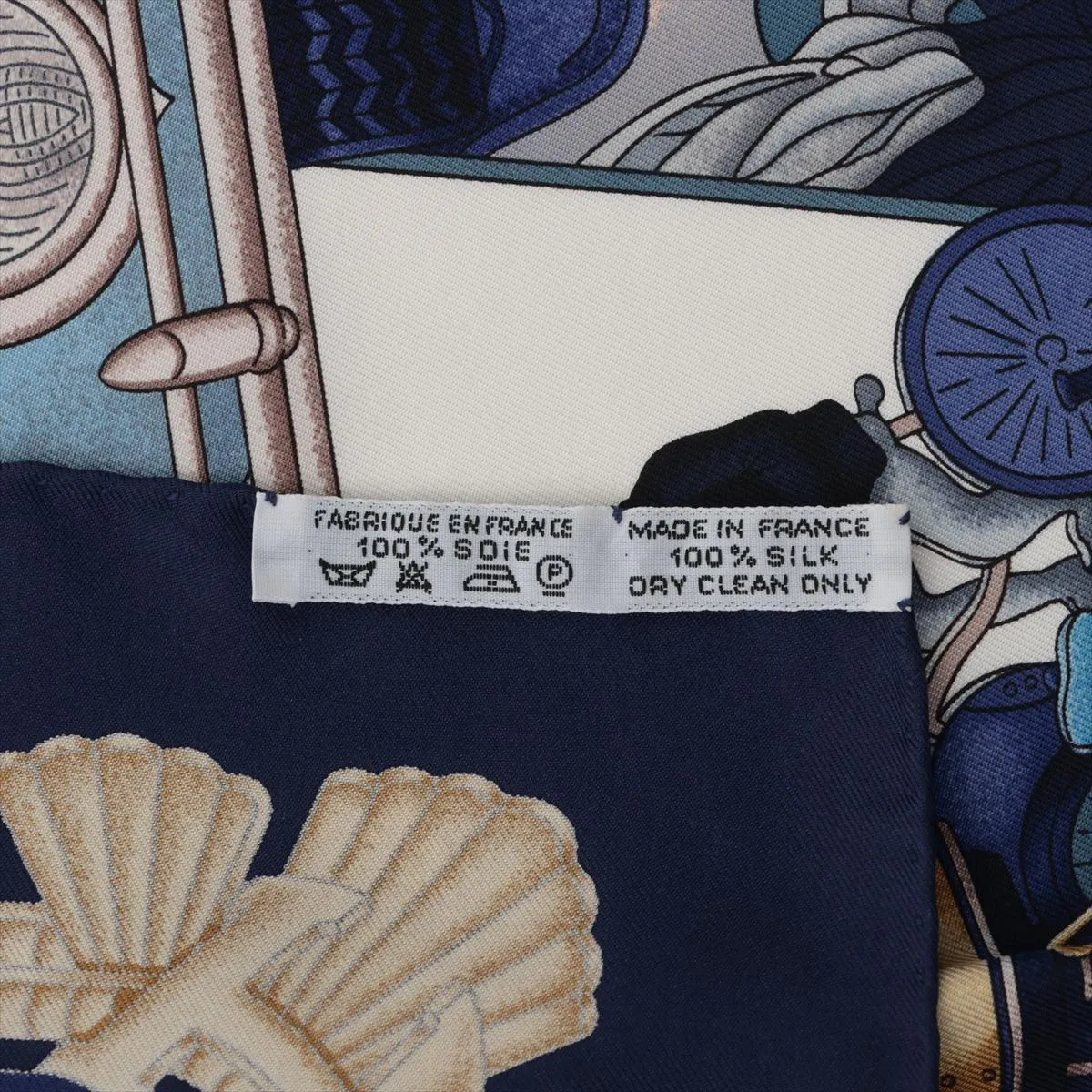 Carre 90 automobike automobile scarf silk navy thread — view 6