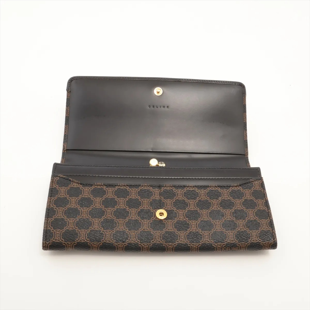 Macadam Leather Long Wallet, Black — view 3