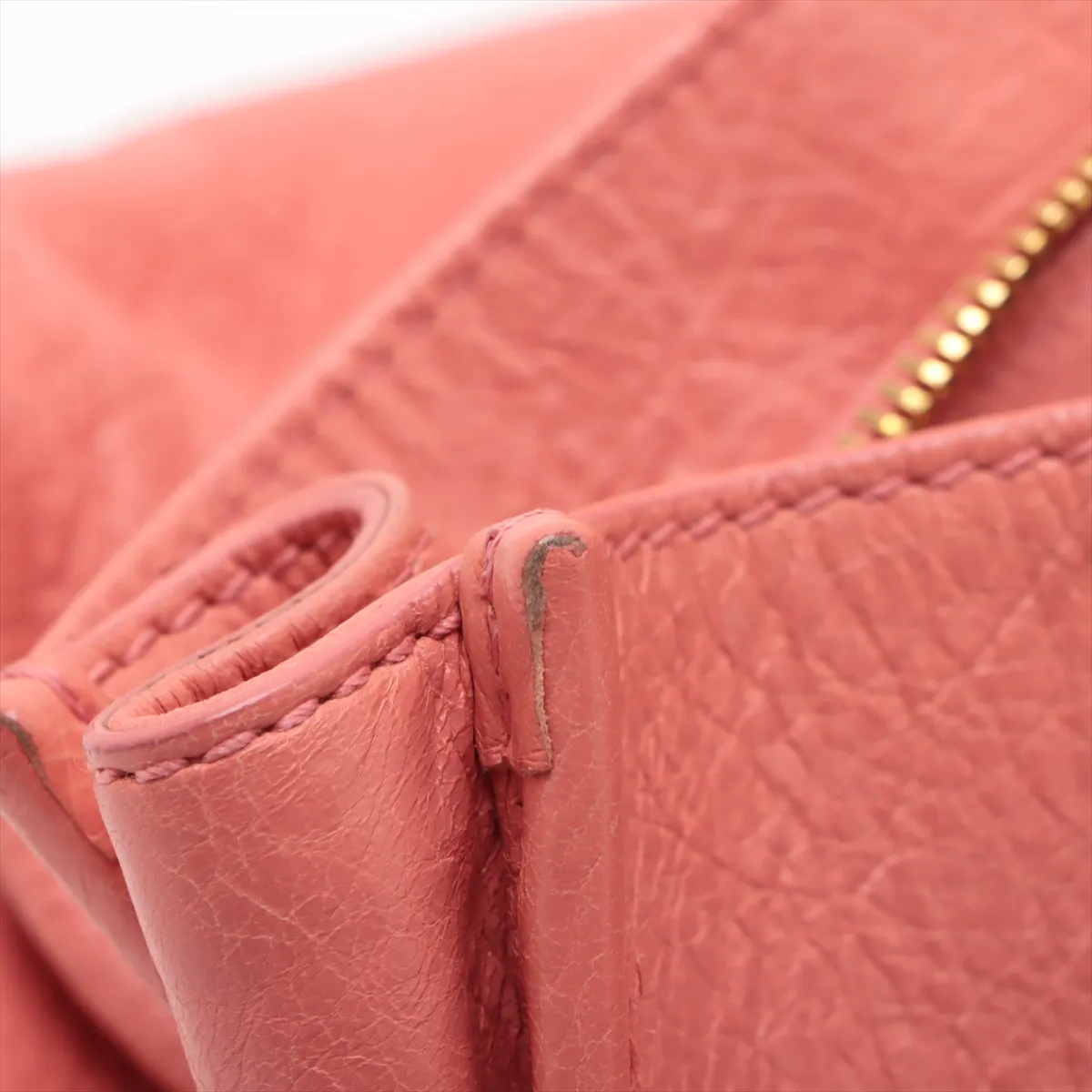 Giant Leather Tote Bag, Pink, 347927 — view 11