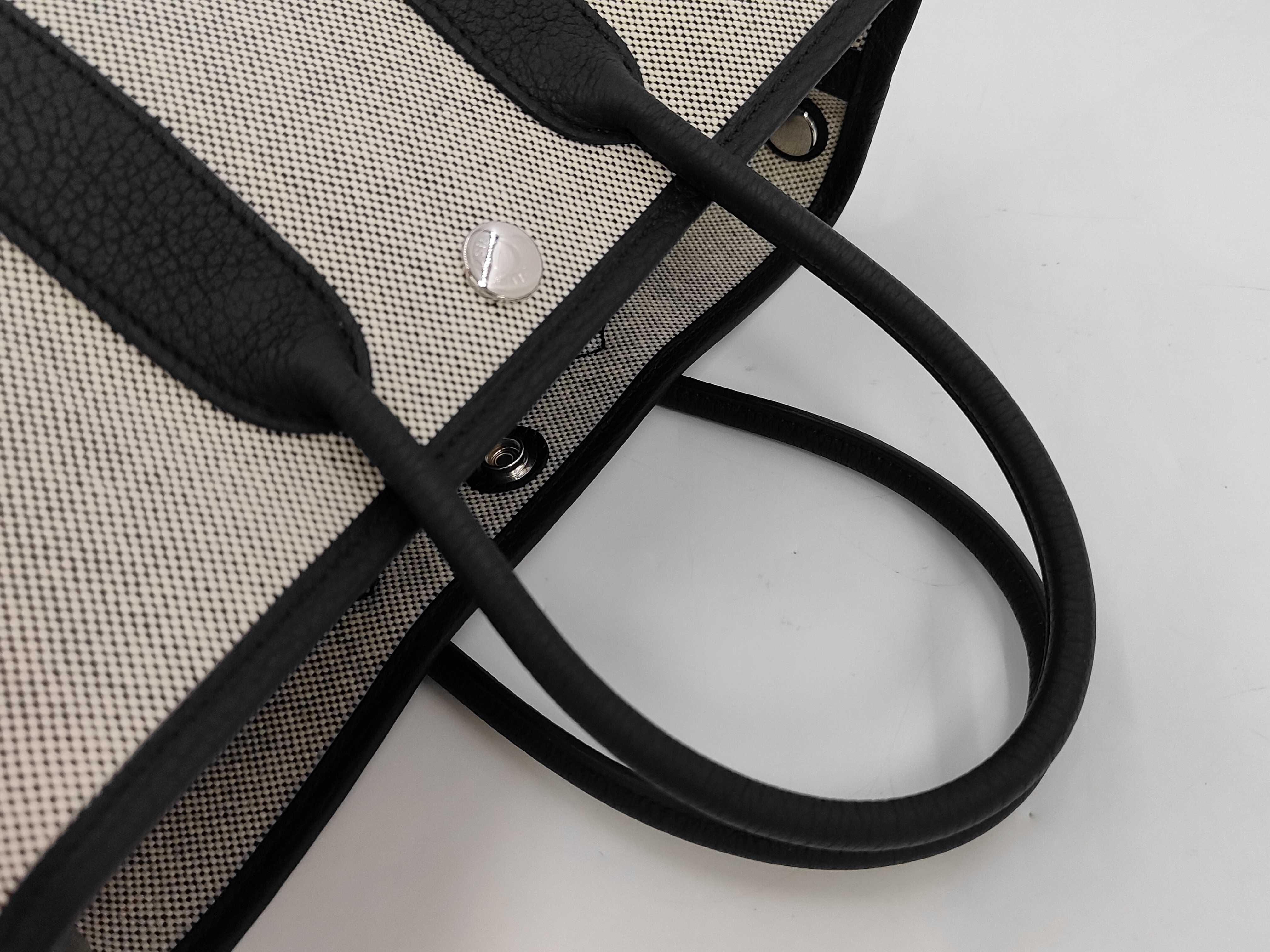 Neo Garden 23 Toile/Negonda Ecru/Black G Stamp Handbag — view 3