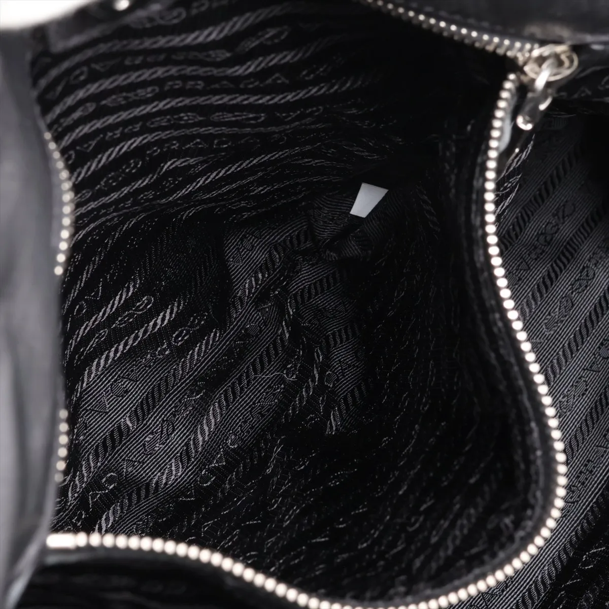 Nylon x Leather Tote Bag, Purple x Black — view 8