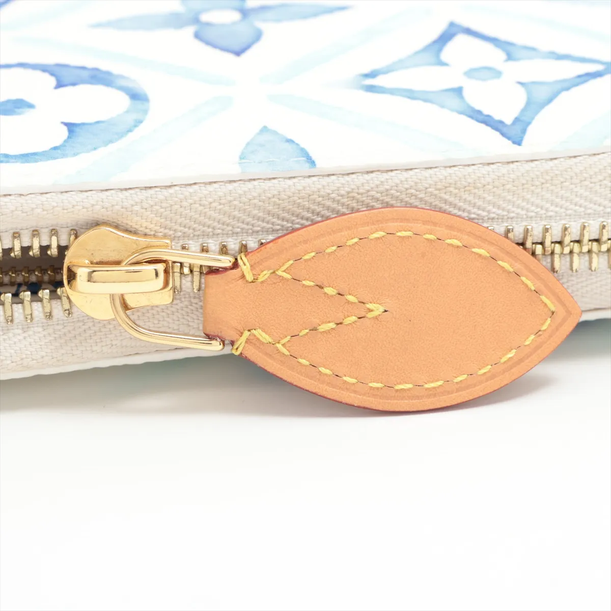 Monogram Tile Zippy Wallet M83624 Lagoon Blue Round Zip Wallet (RFID detected) — view 13