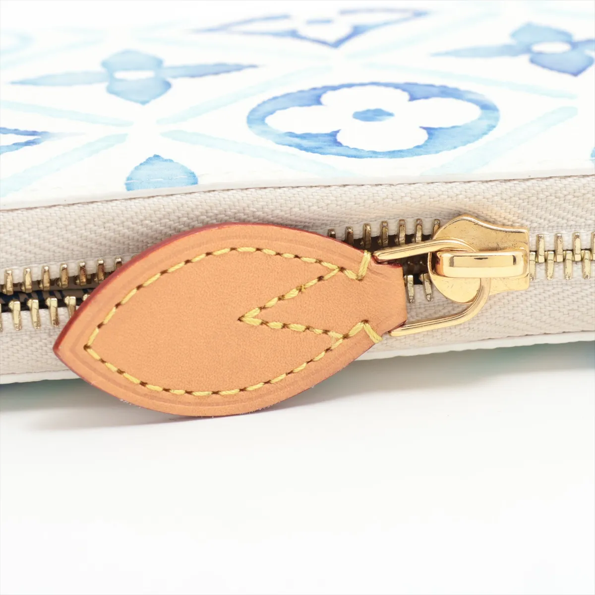 Monogram Tile Zippy Wallet M83624 Lagoon Blue Round Zip Wallet (RFID detected) — view 14
