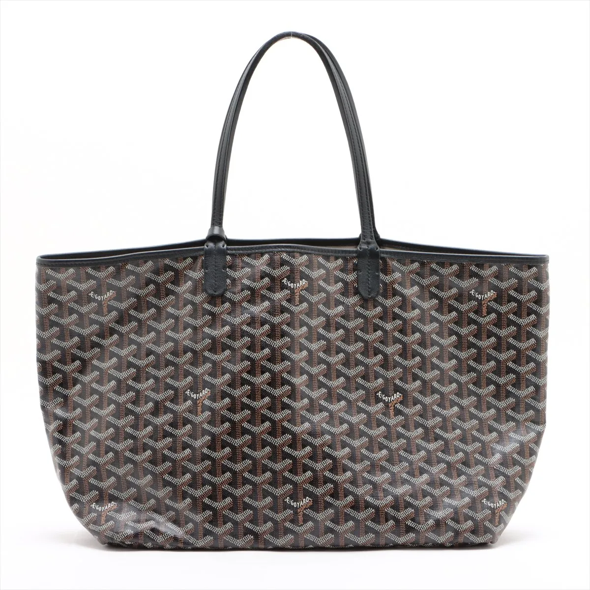 Saint-Louis PM PVC x leather tote bag black with initials — view 2