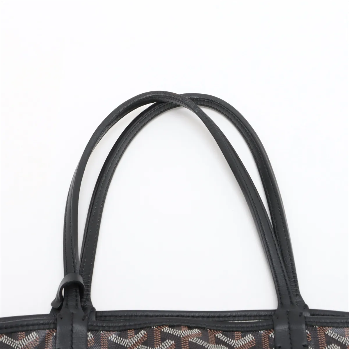 Saint-Louis PM PVC x leather tote bag black with initials — view 6